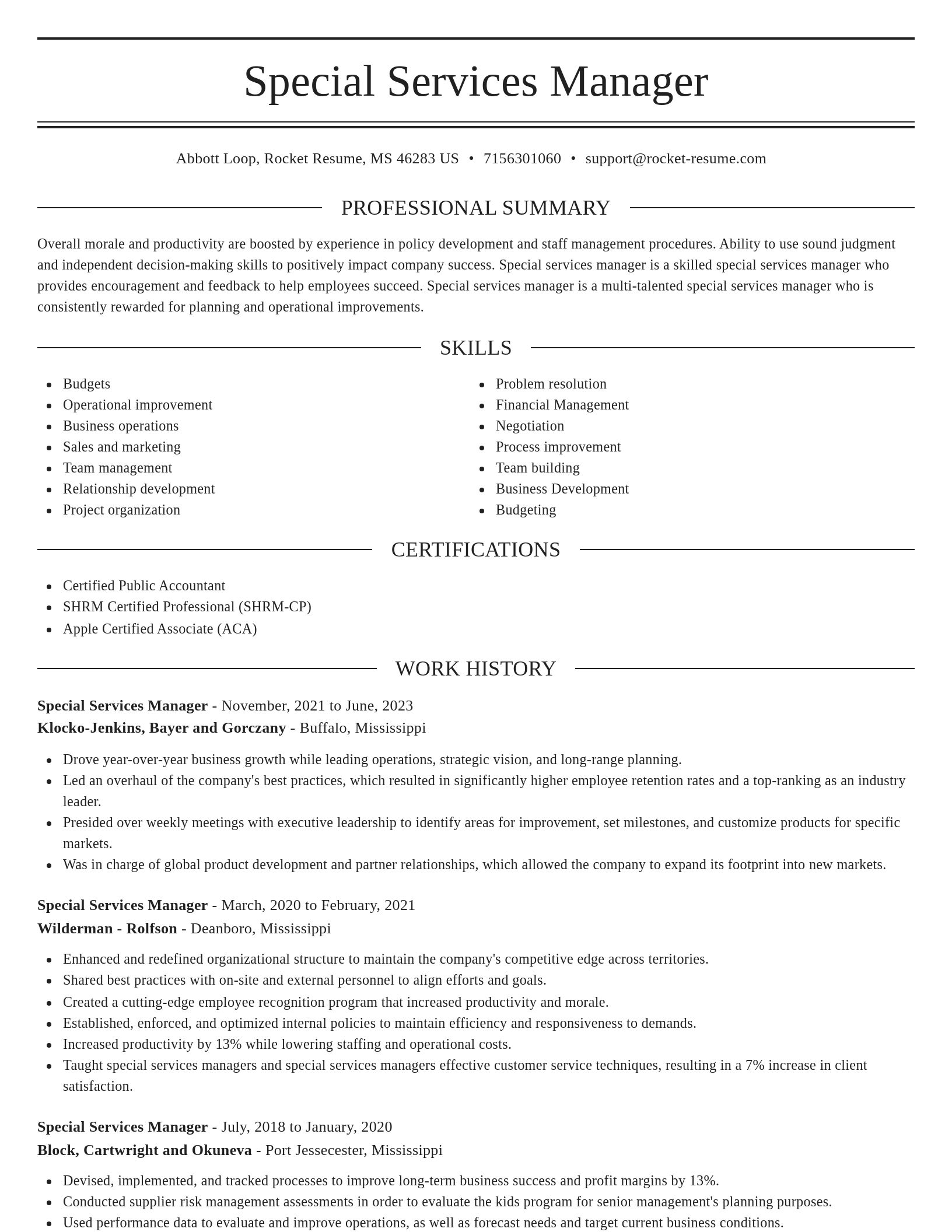 Elegant resume template