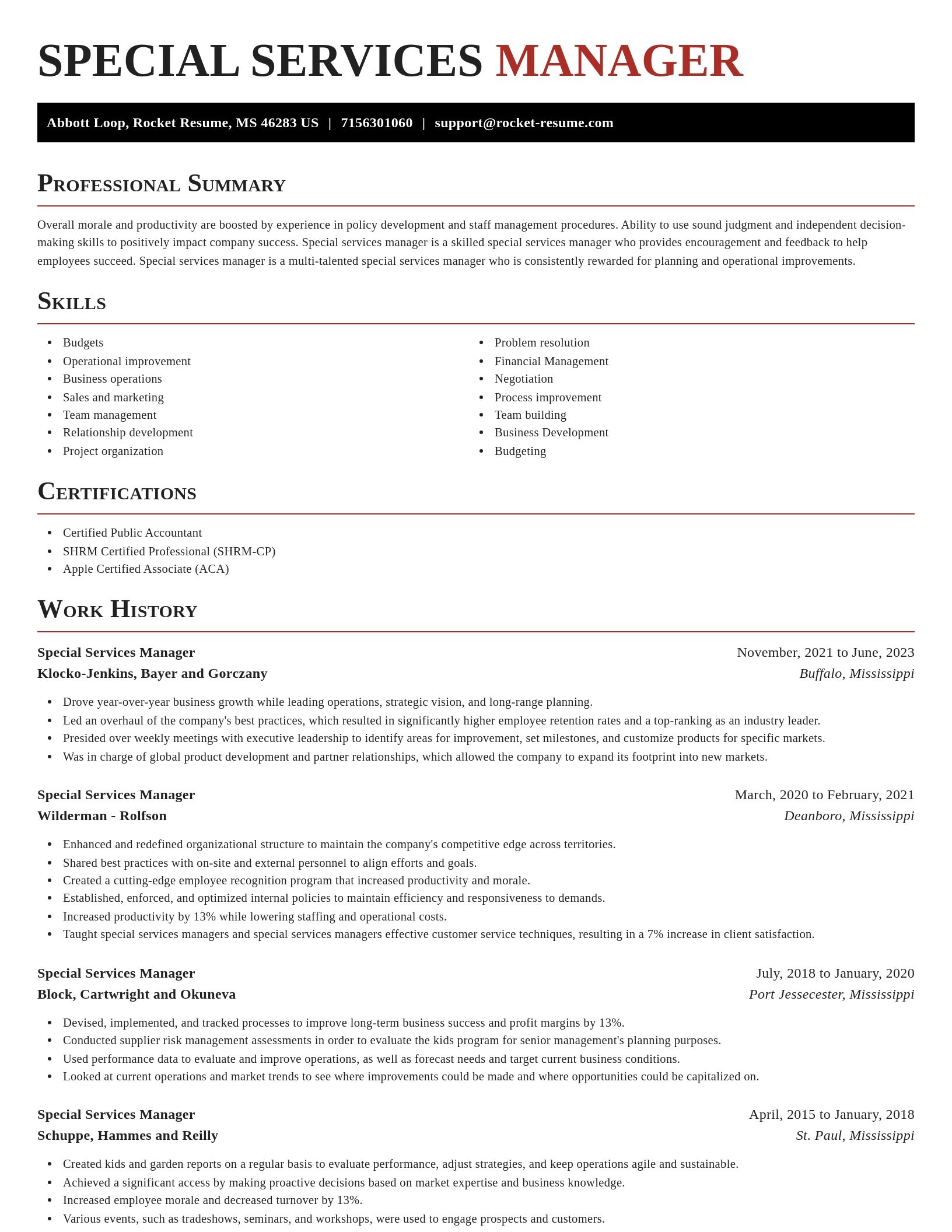 Exquisite resume template