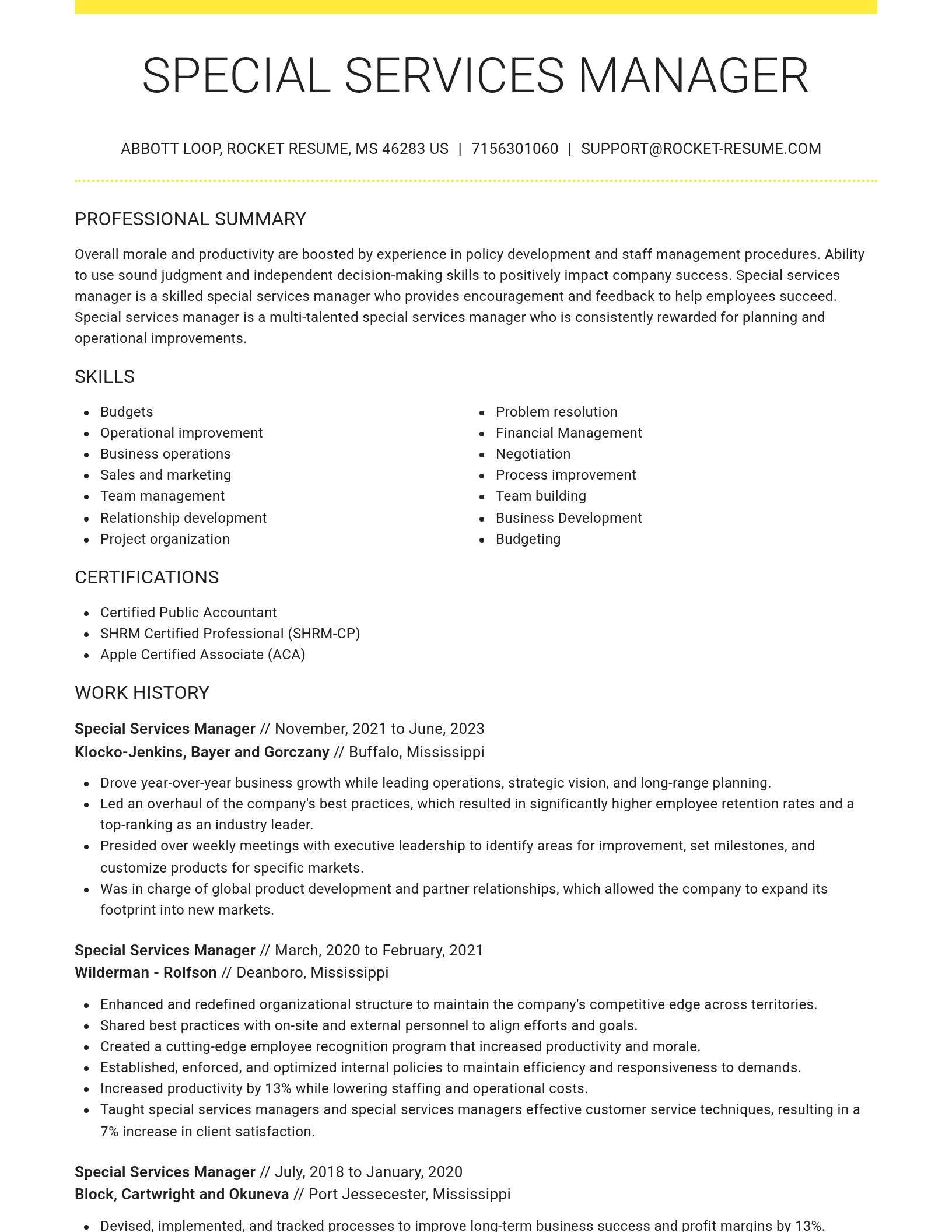 Grand resume template