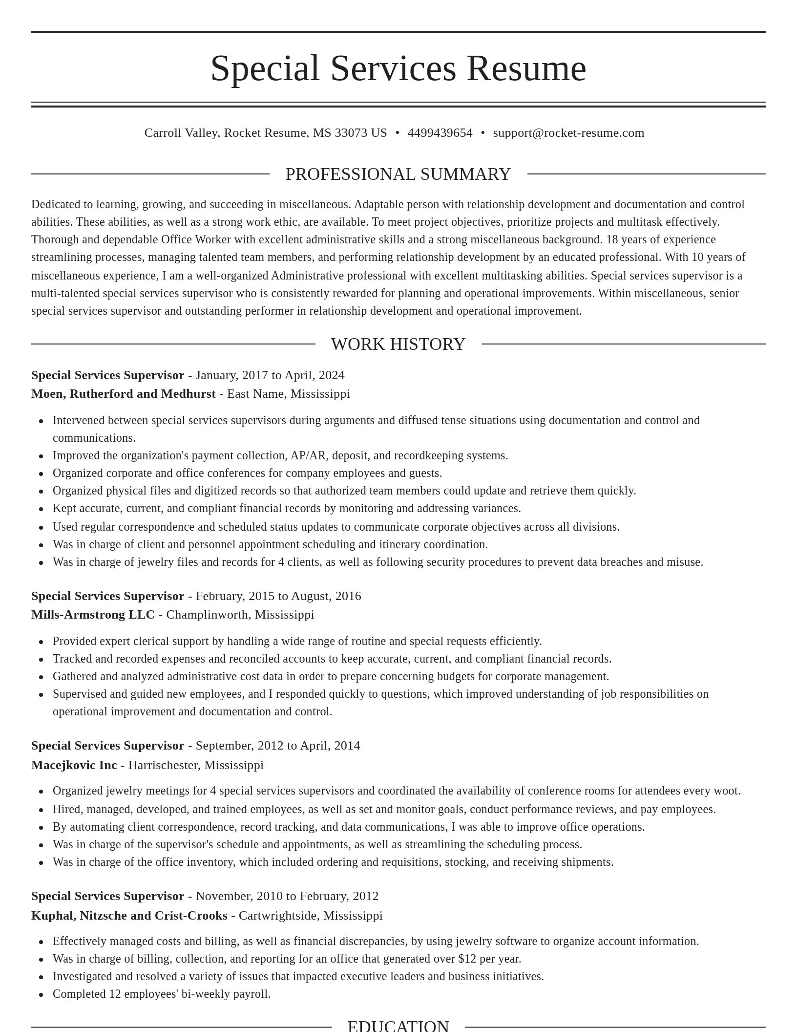 Elegant resume template