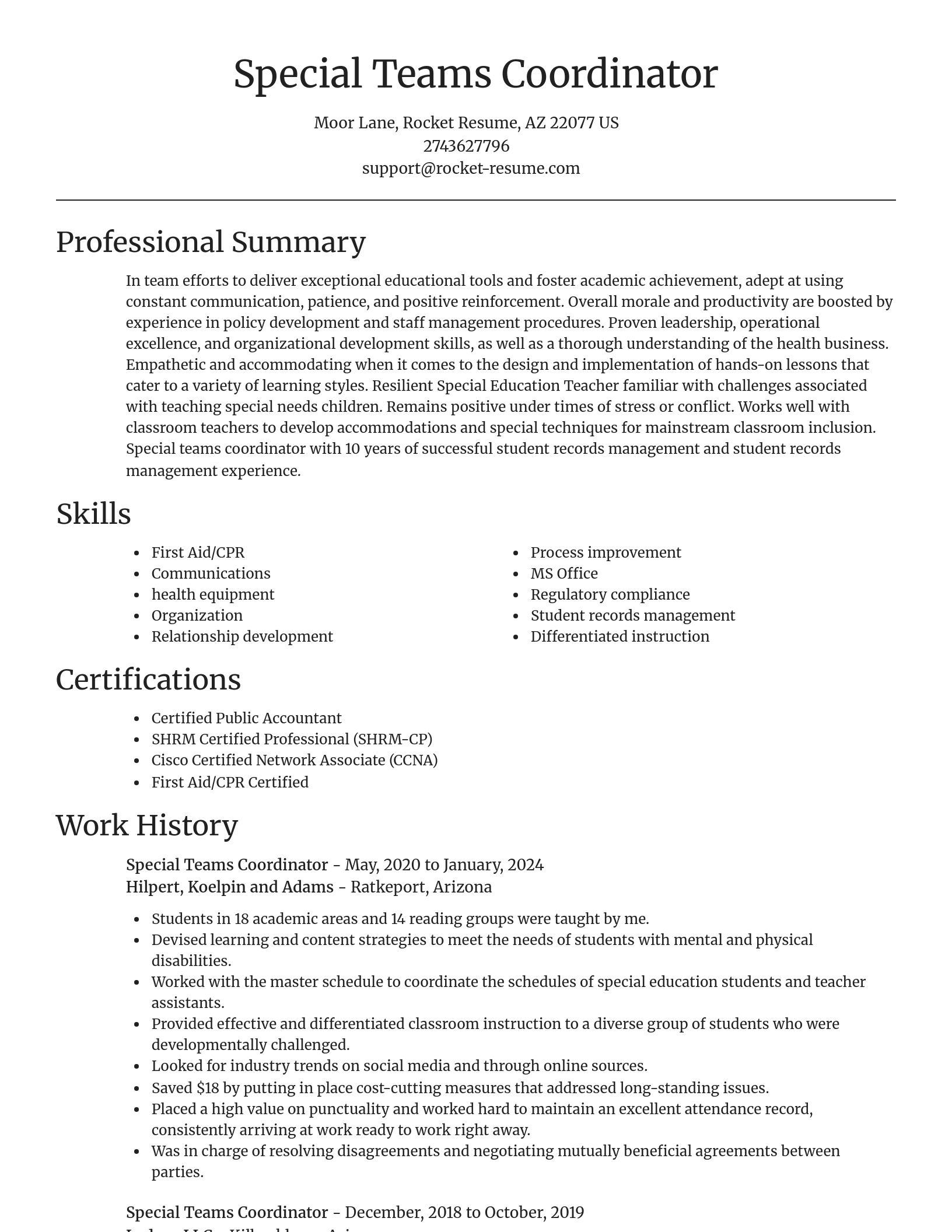 Focal Point resume template