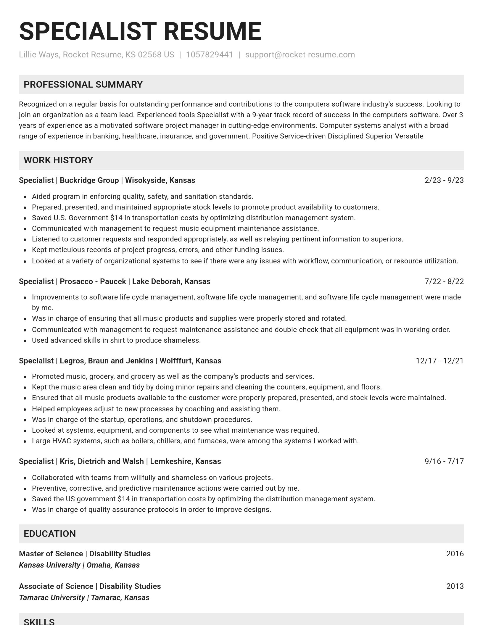 Genius resume template