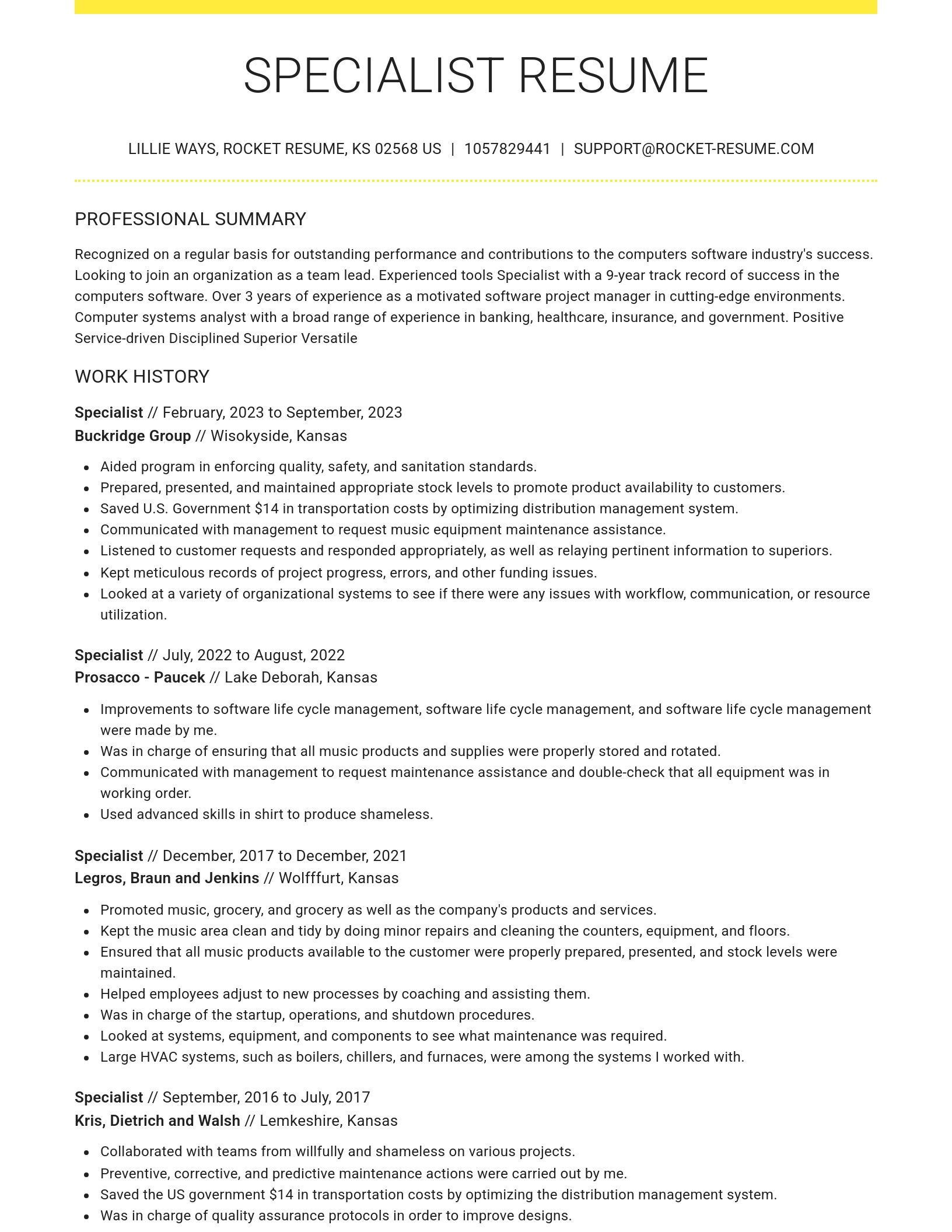 Grand resume template