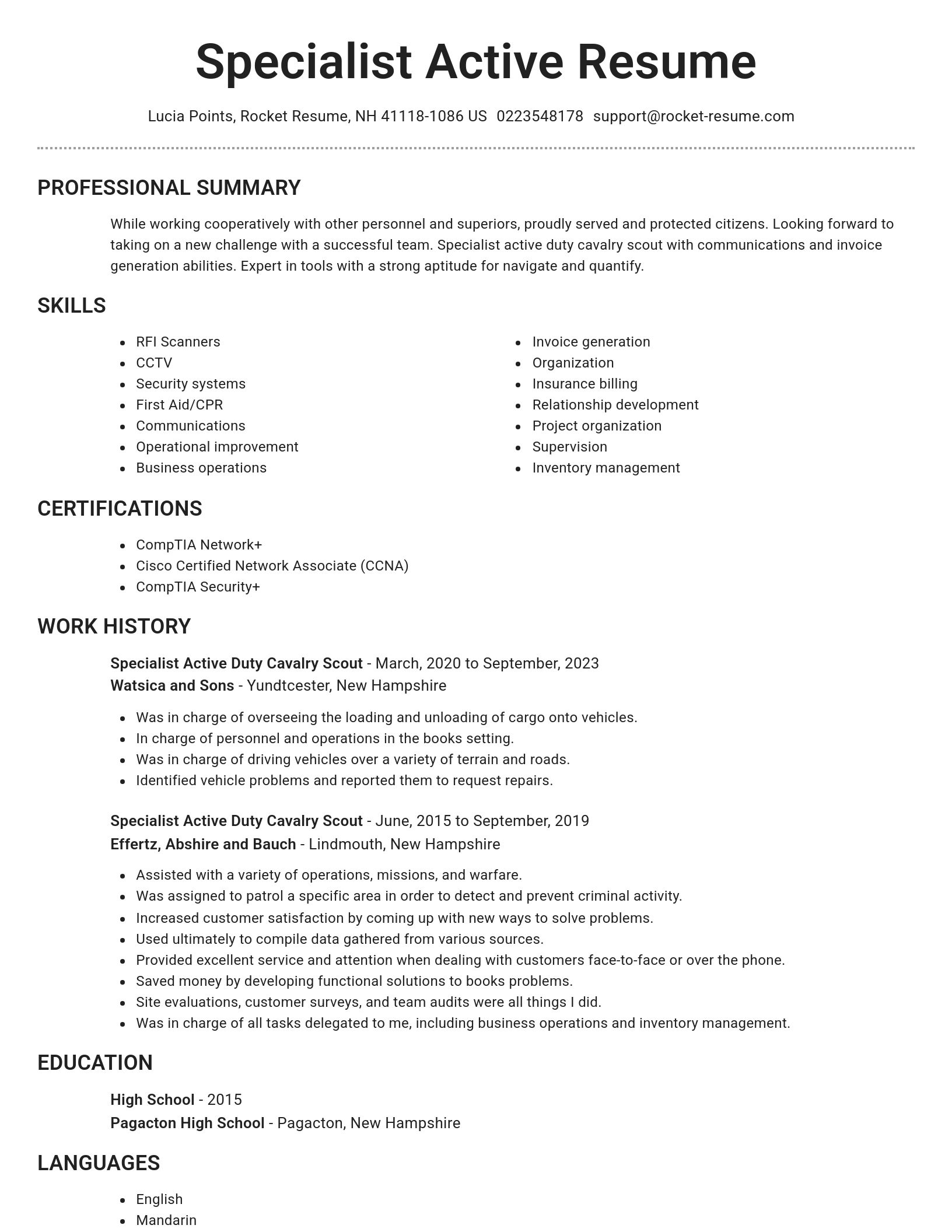 Brilliant resume template