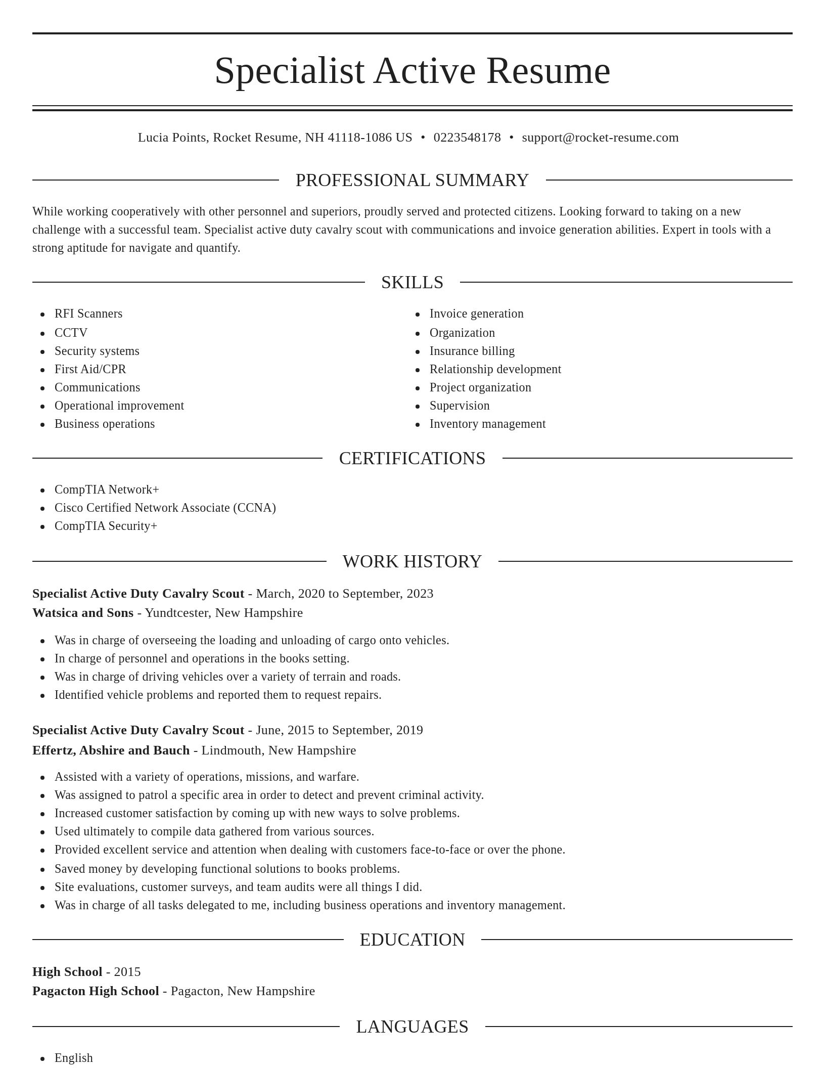 Elegant resume template