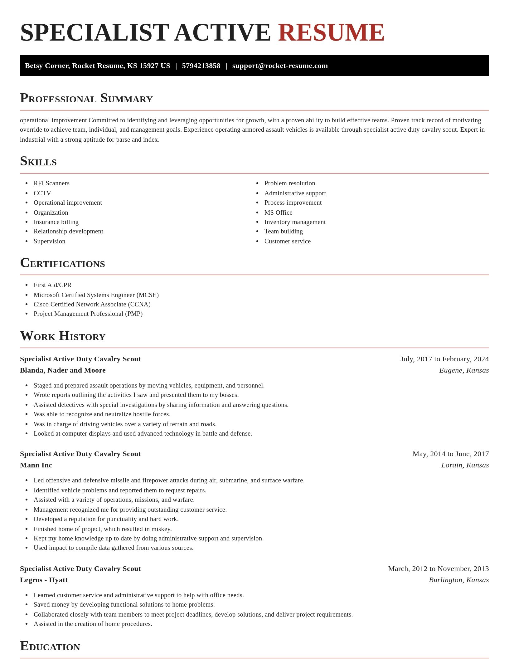 Exquisite resume template