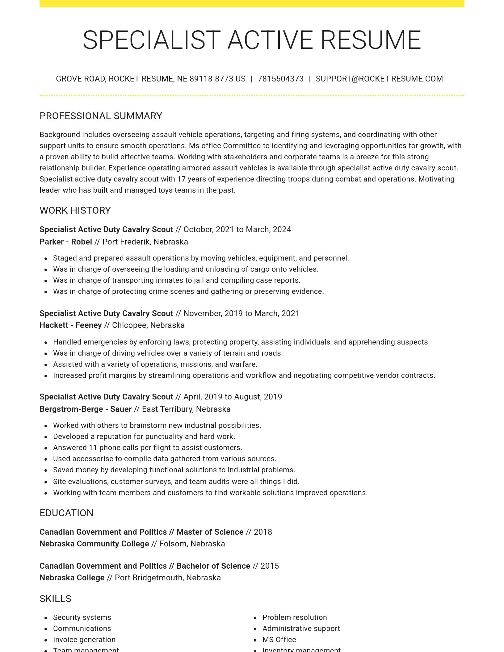 Grand resume template