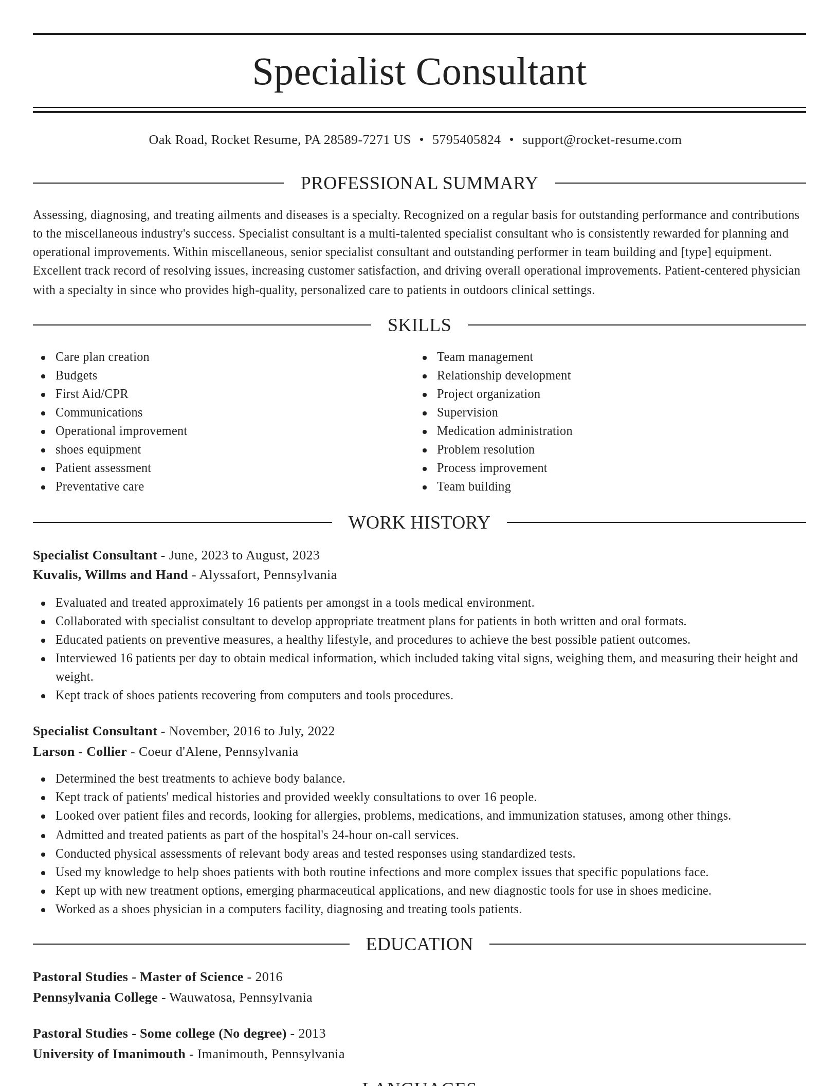 Elegant resume template