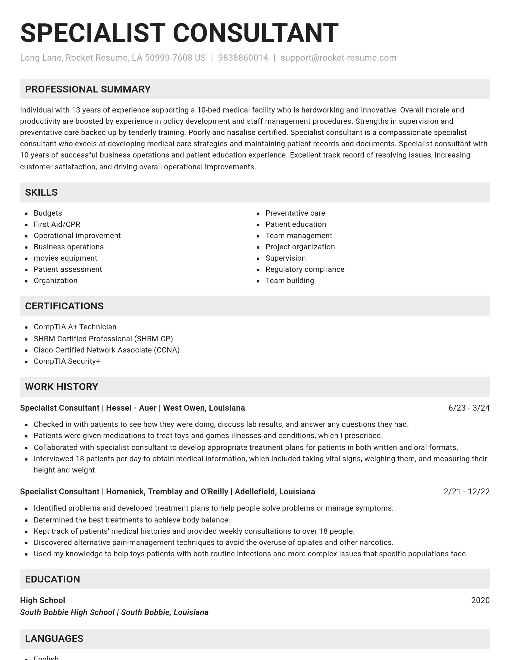 Genius resume template