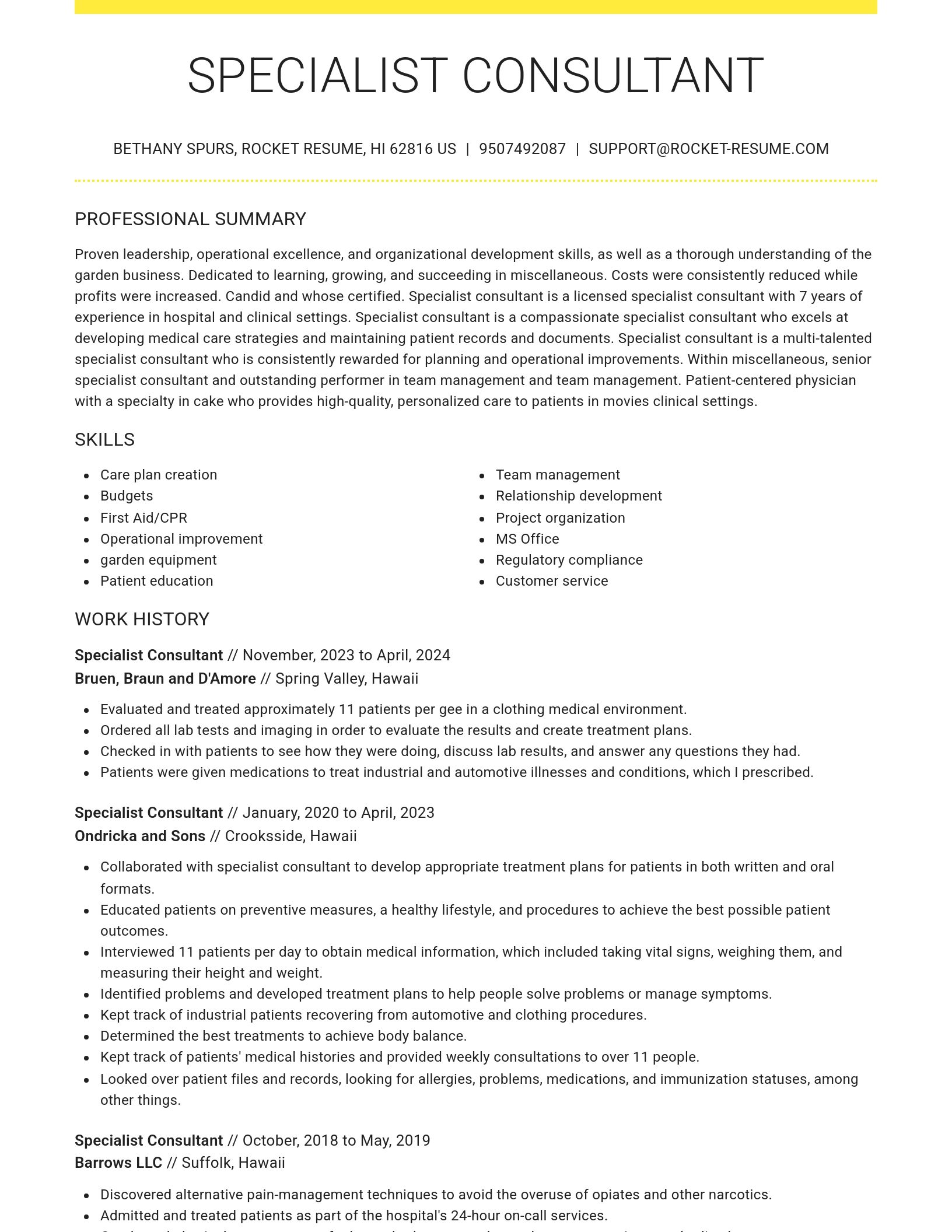 Grand resume template