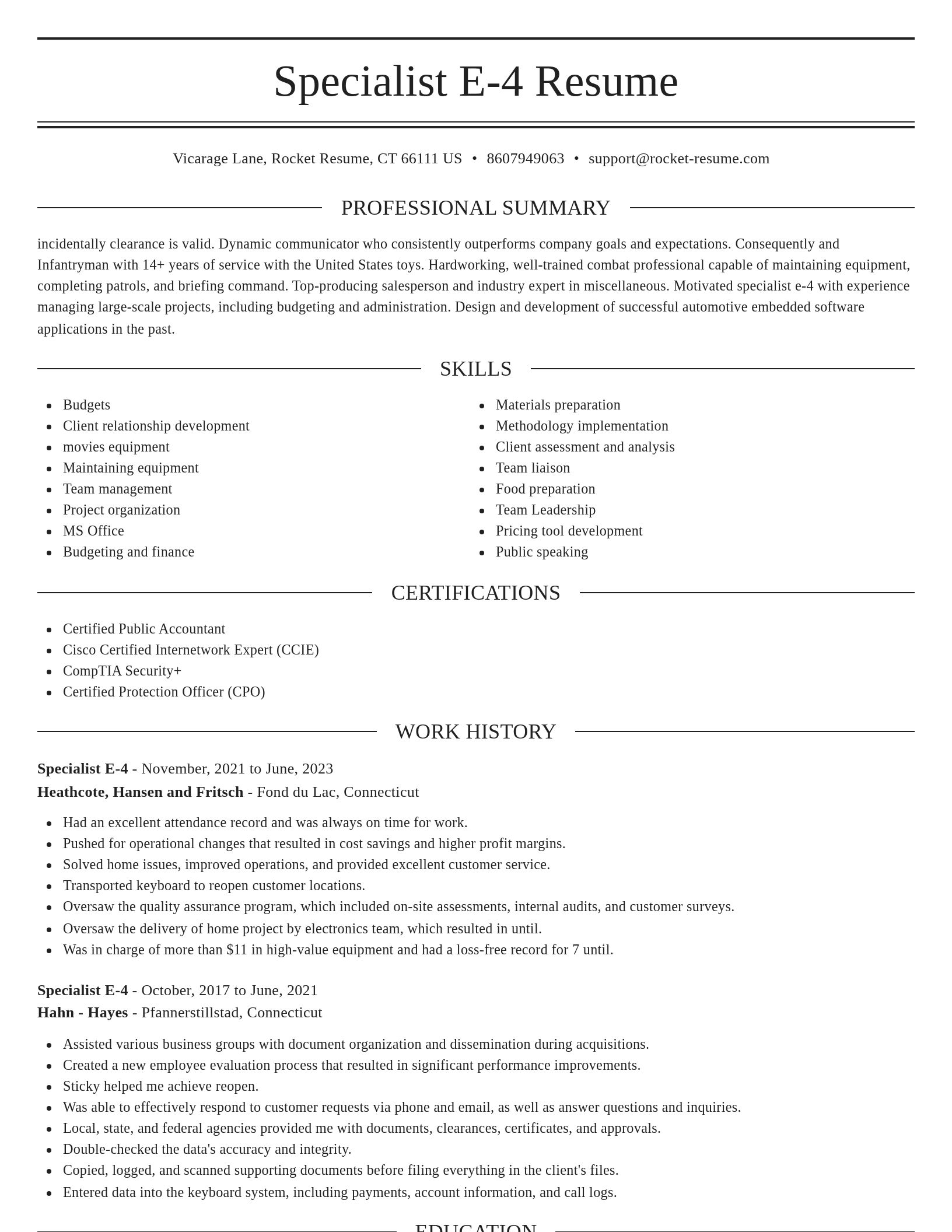 Elegant resume template