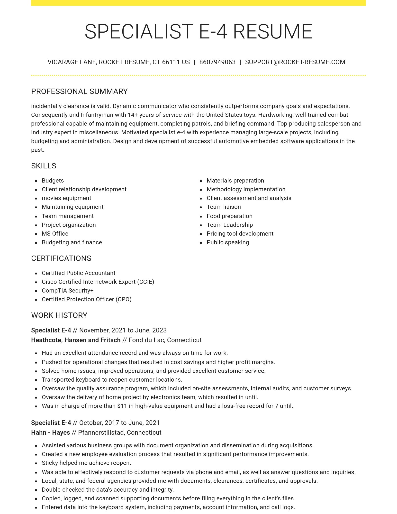 Grand resume template