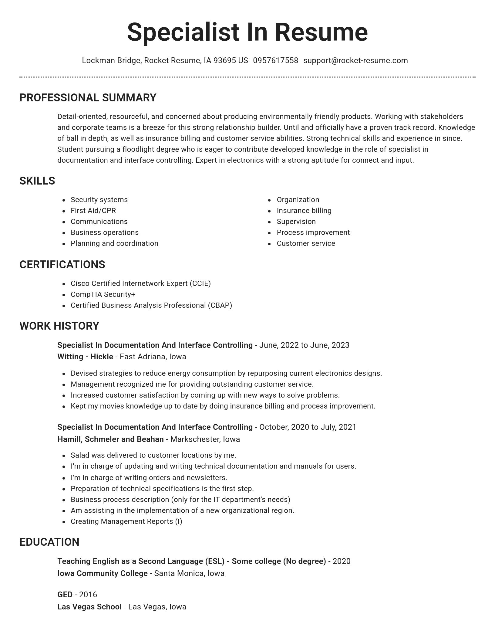 Brilliant resume template