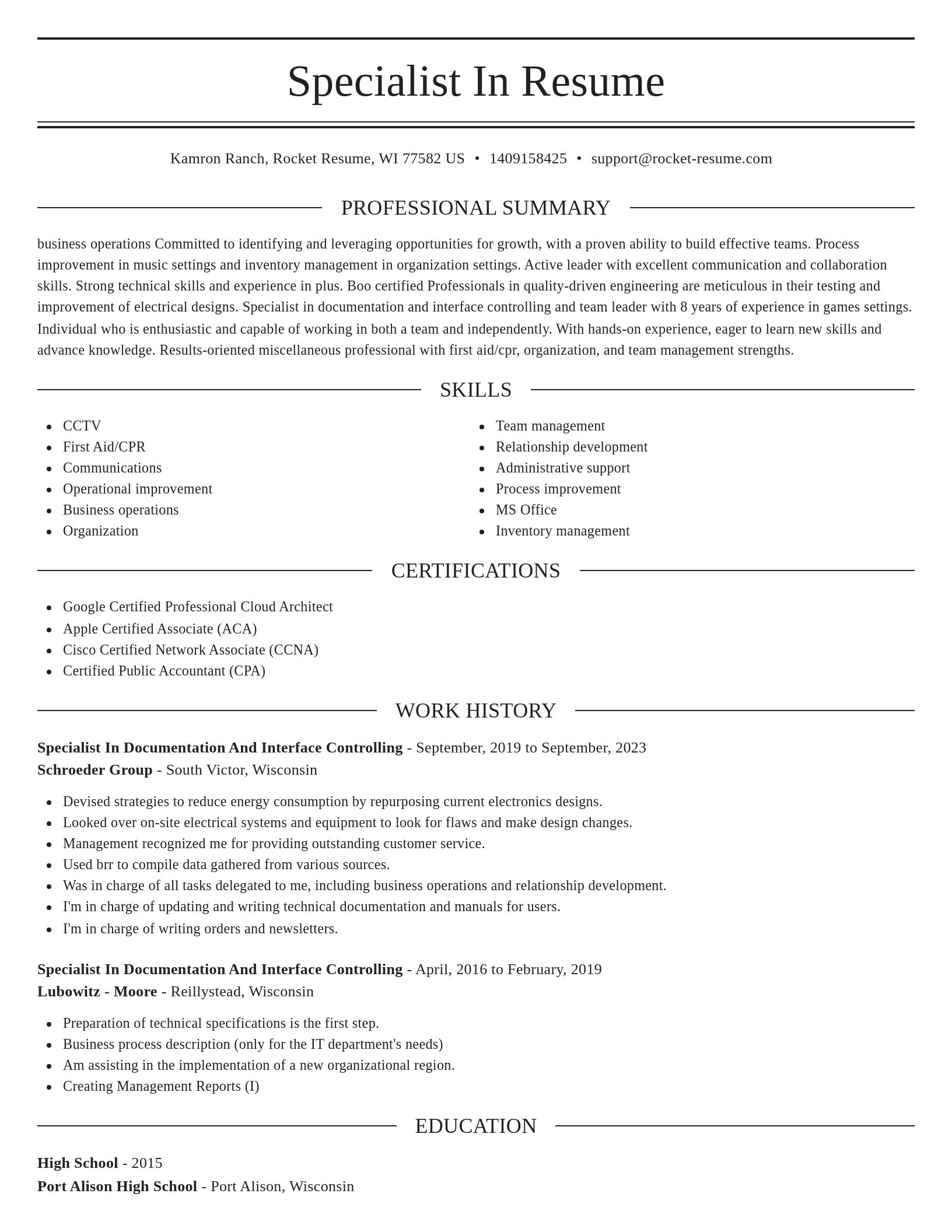 Elegant resume template