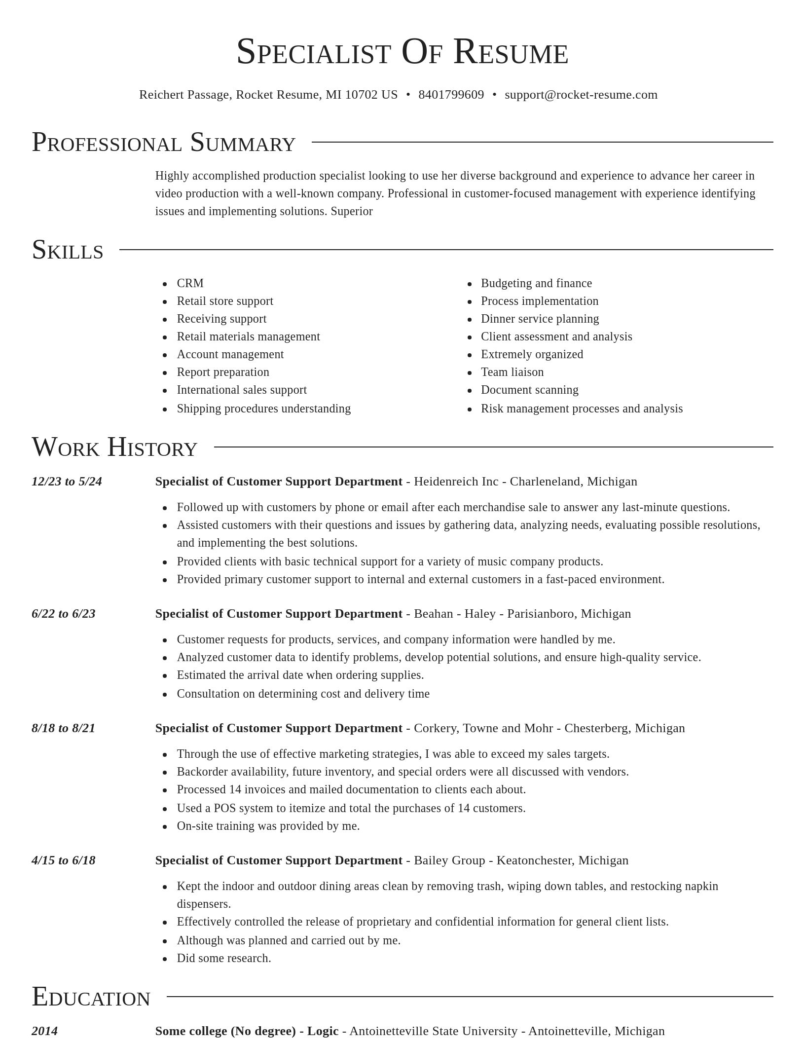 Director resume template