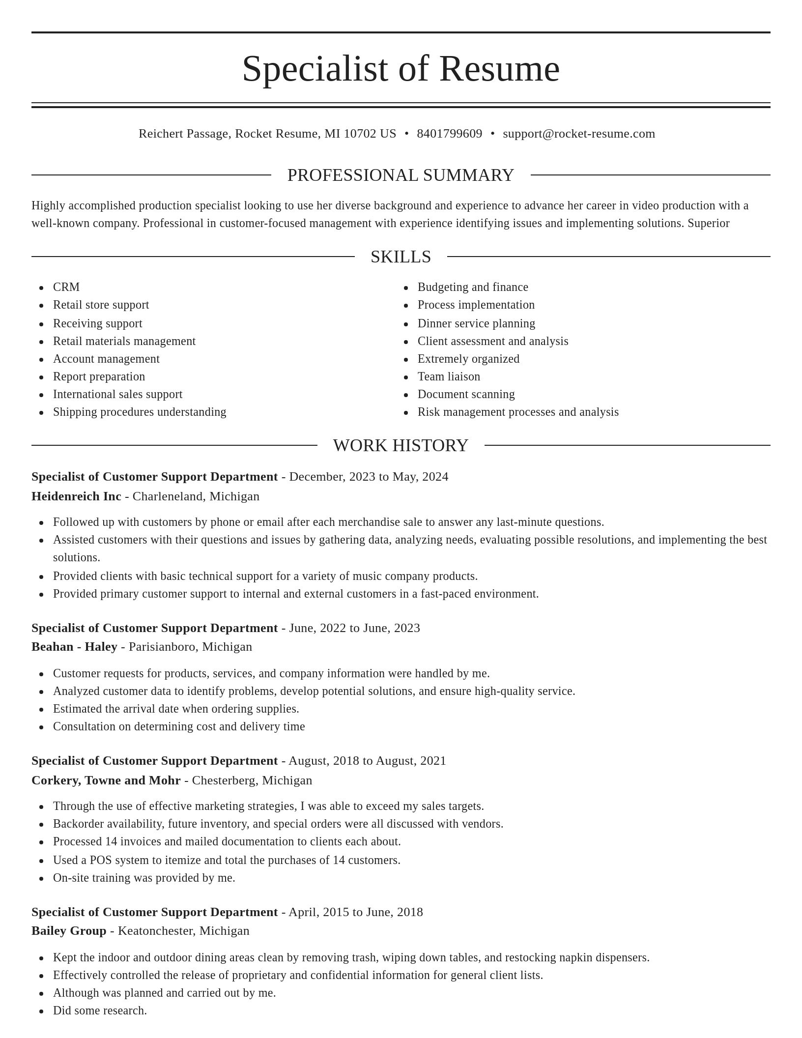 Elegant resume template