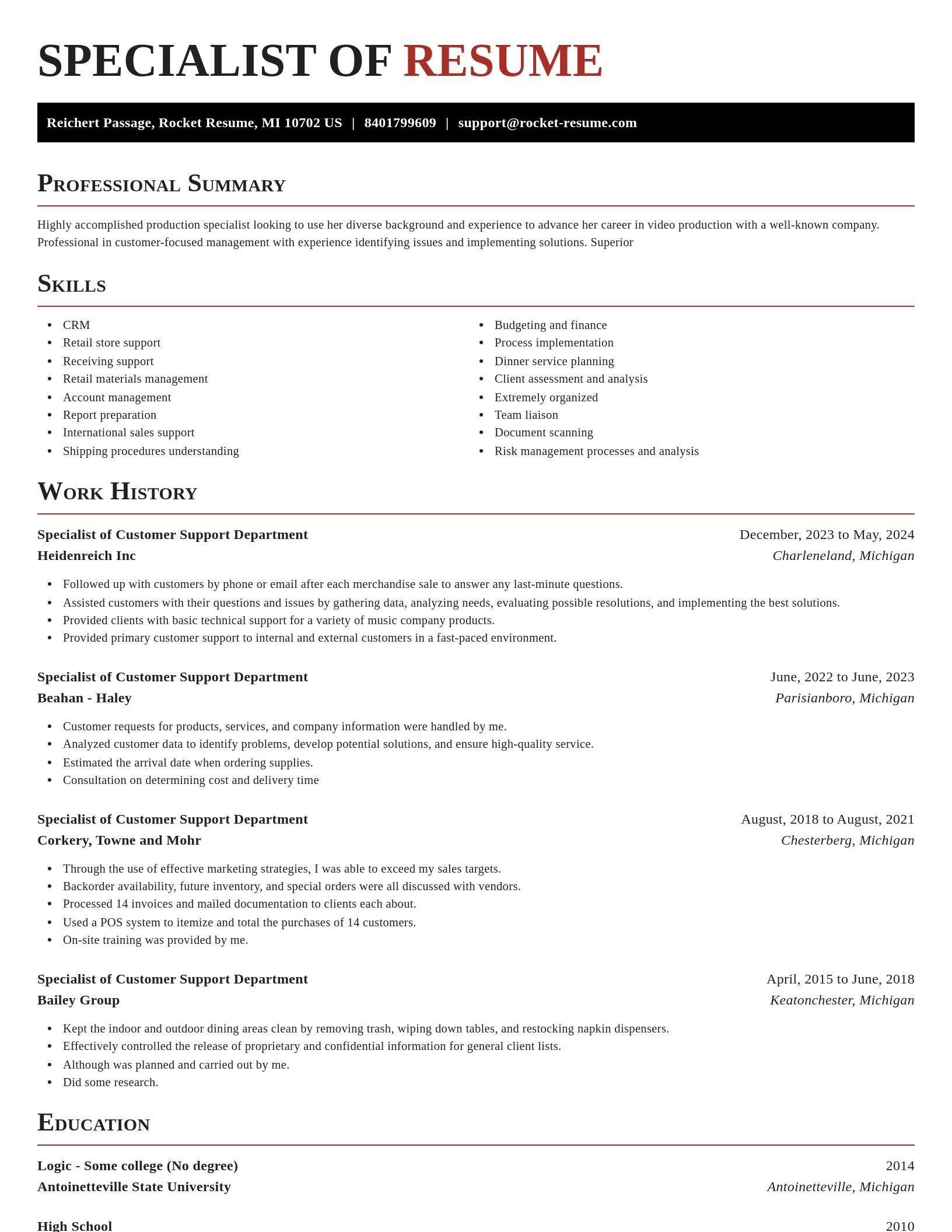 Exquisite resume template