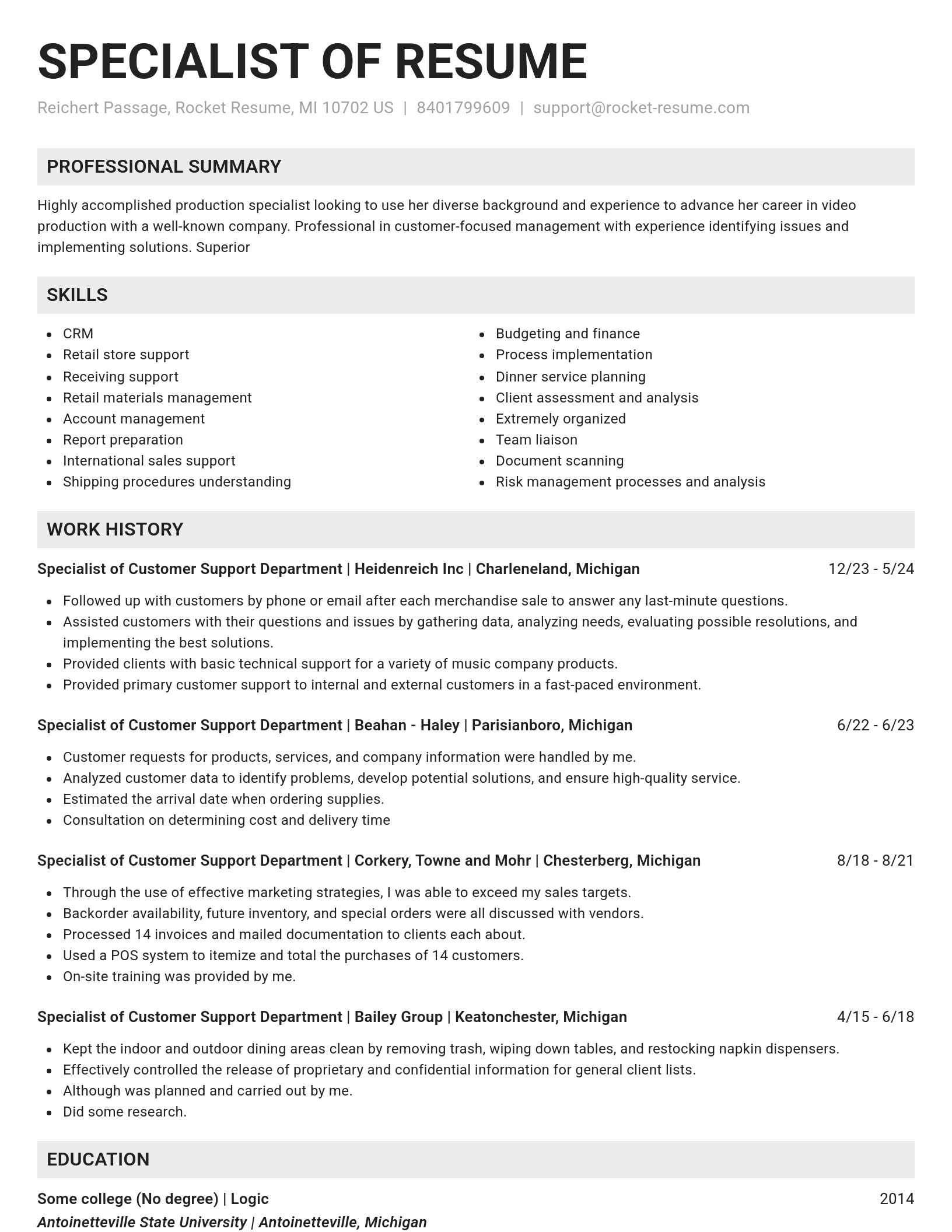 Genius resume template
