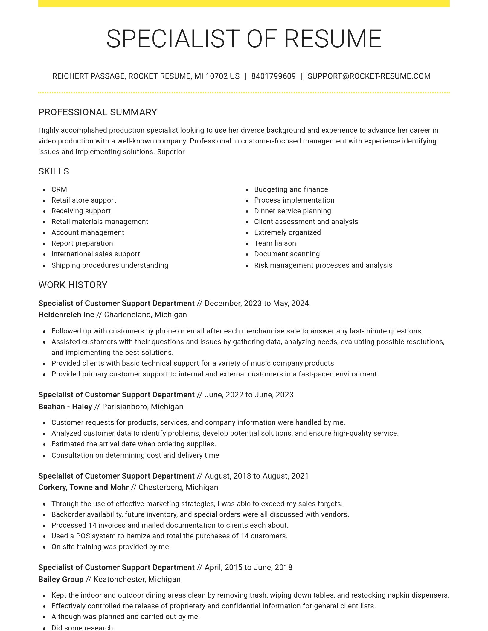 Grand resume template