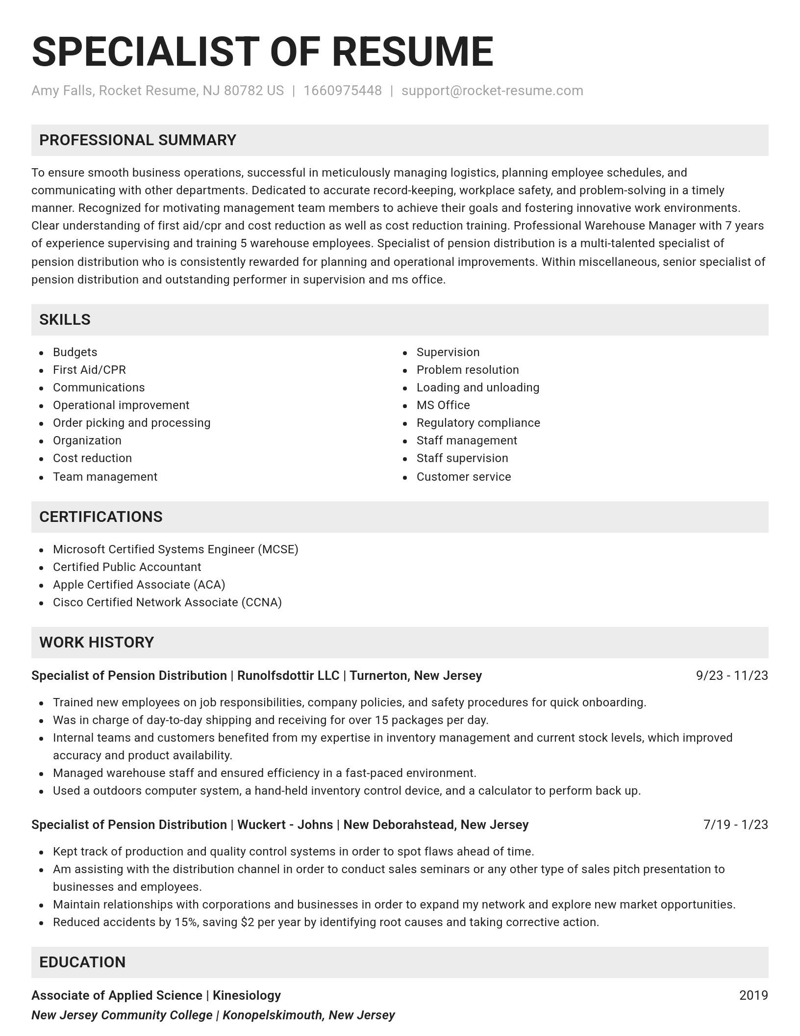 Genius resume template