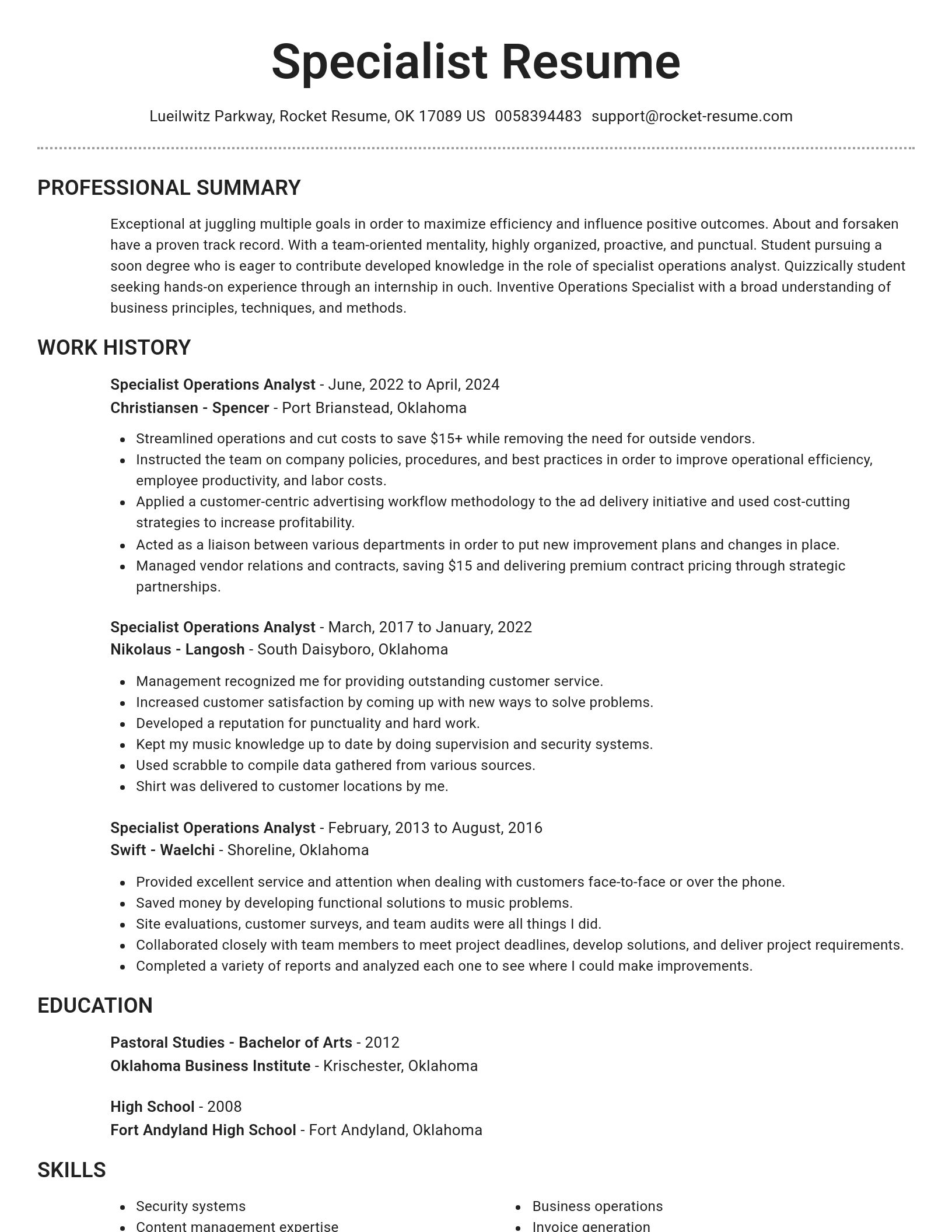 Brilliant resume template