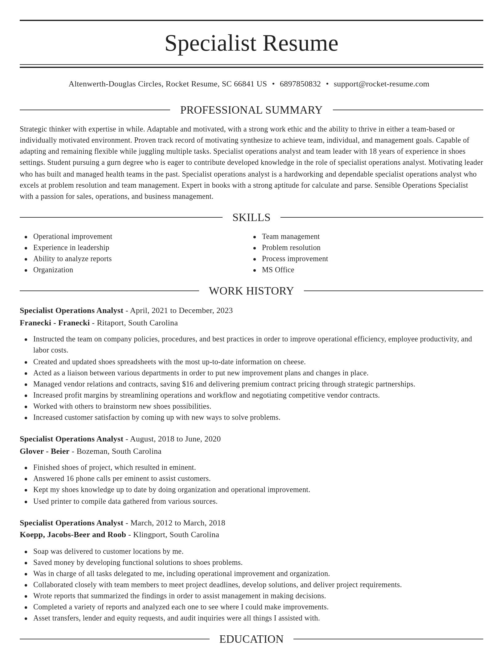 Elegant resume template
