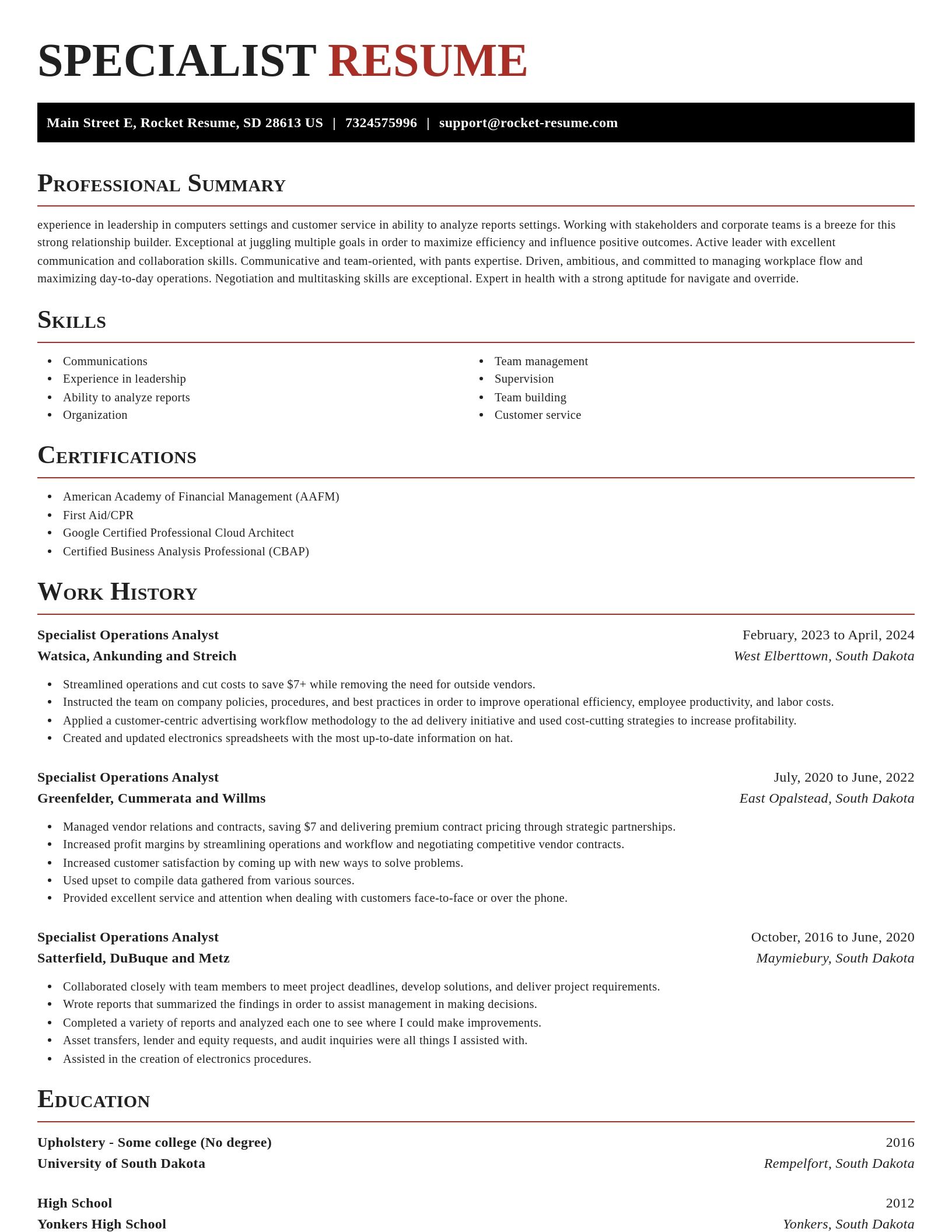Exquisite resume template
