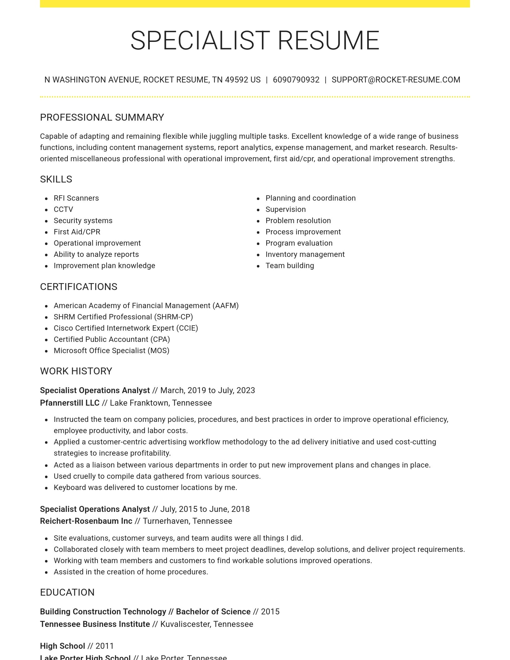 Grand resume template