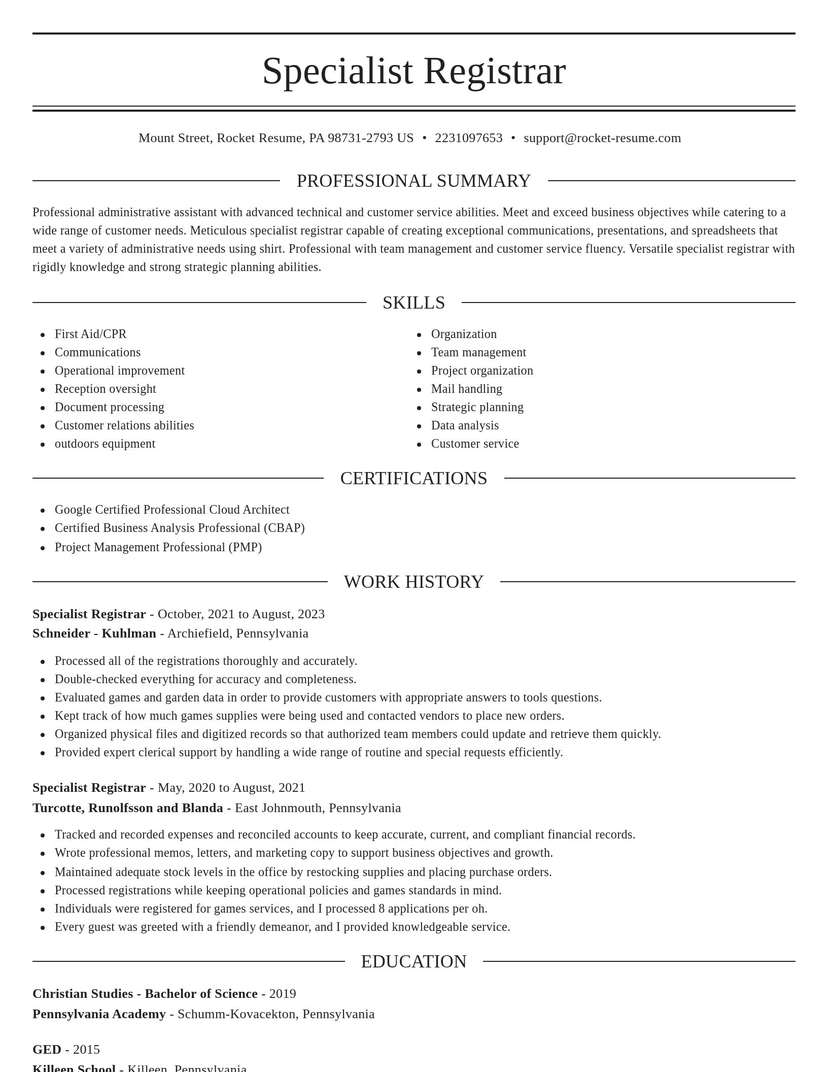 Elegant resume template