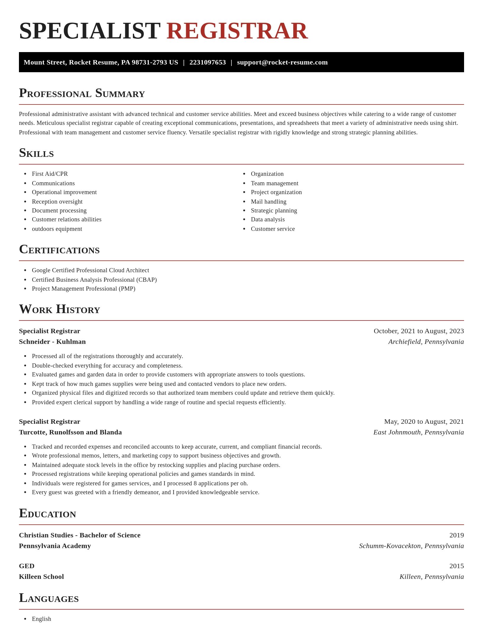 Exquisite resume template
