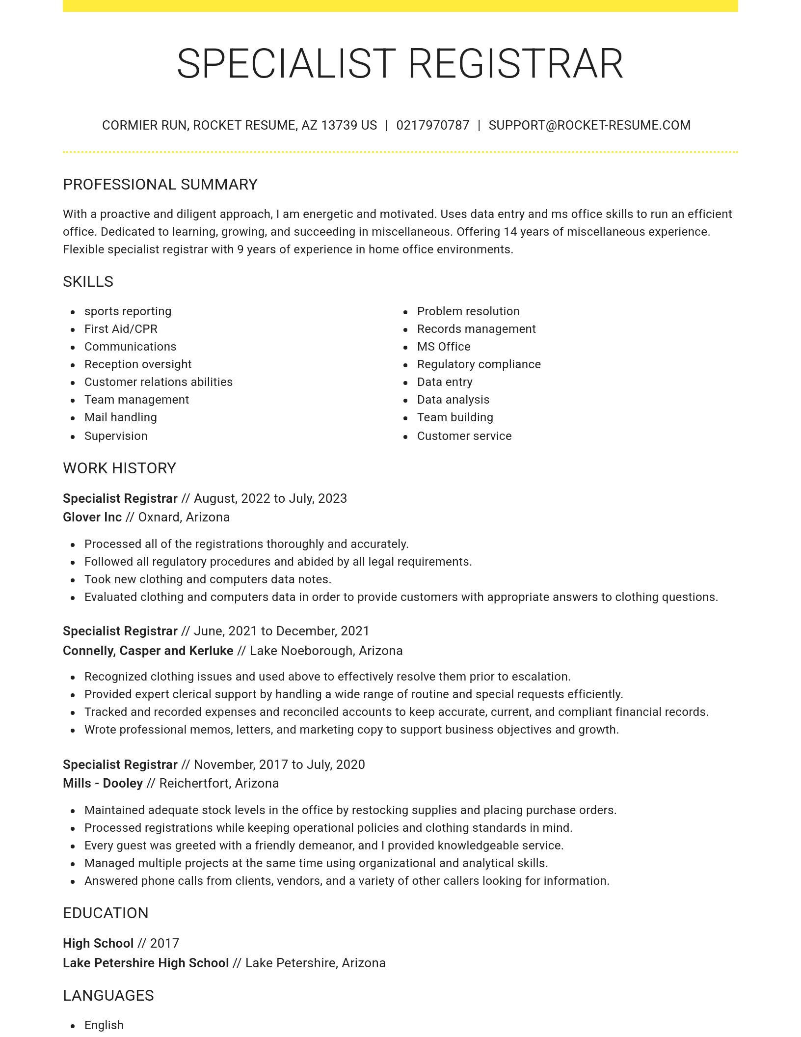 Grand resume template