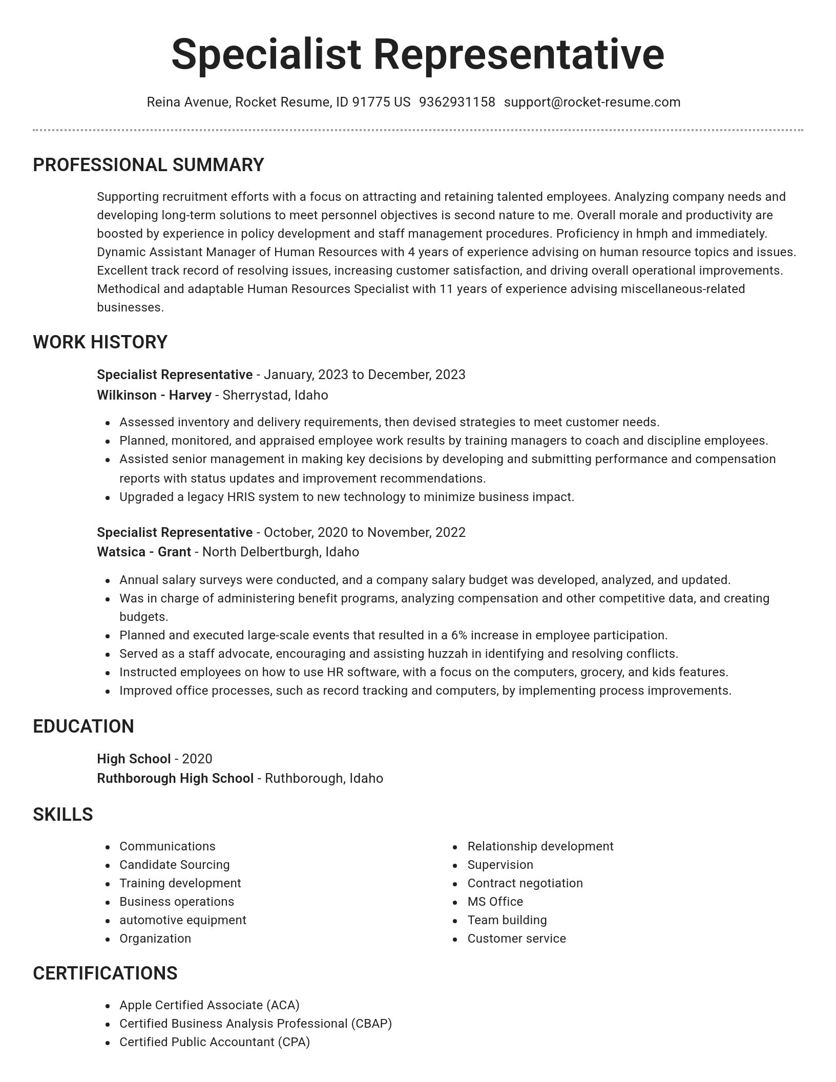 Brilliant resume template