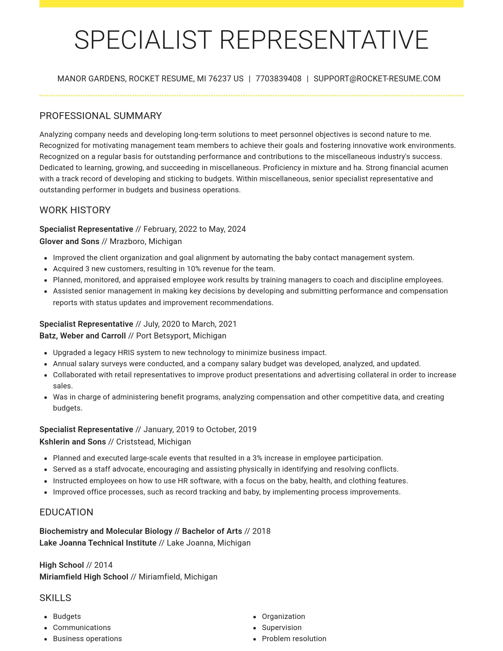 Grand resume template
