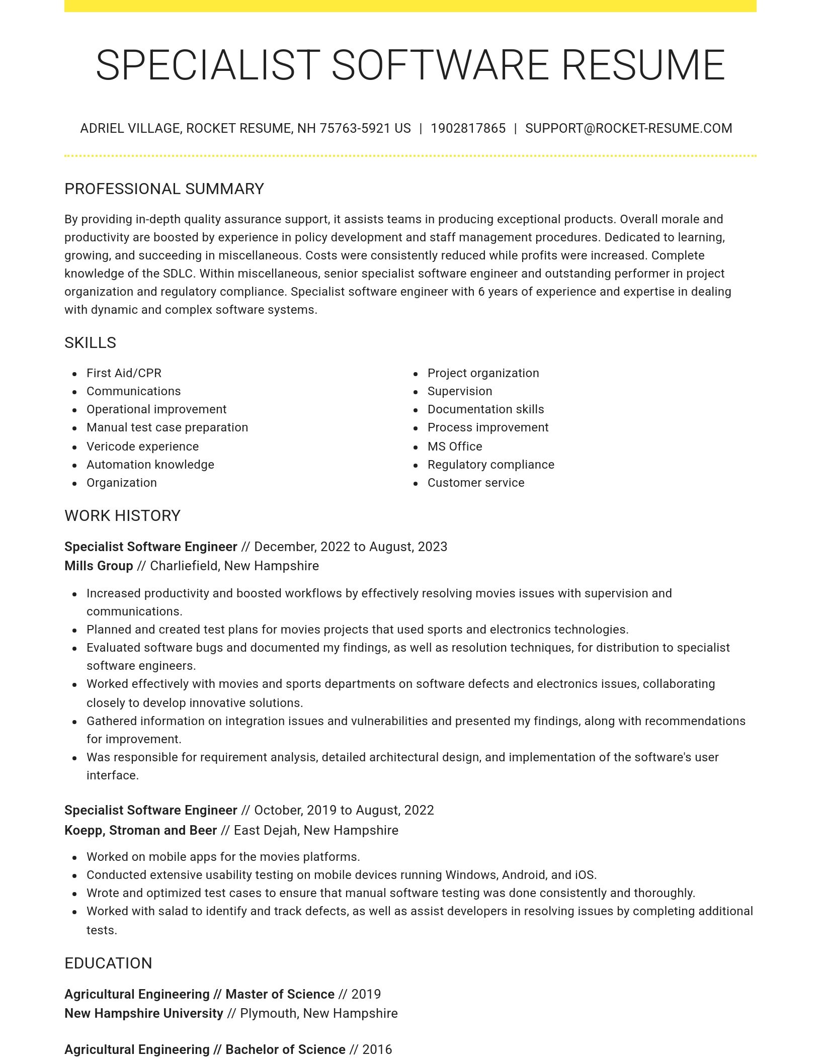 Grand resume template