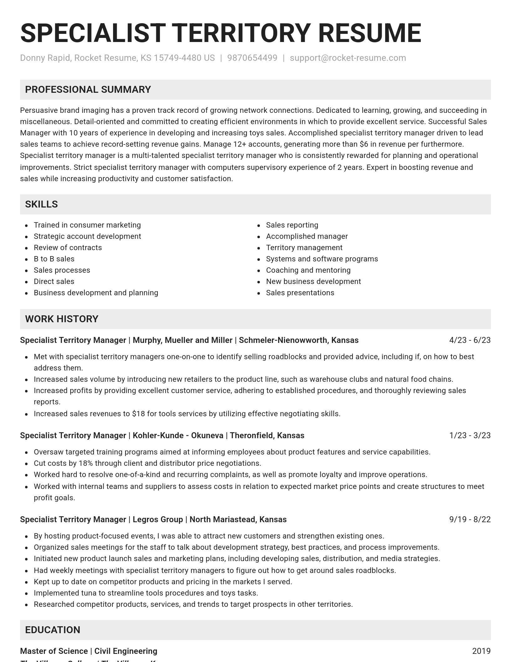 Genius resume template