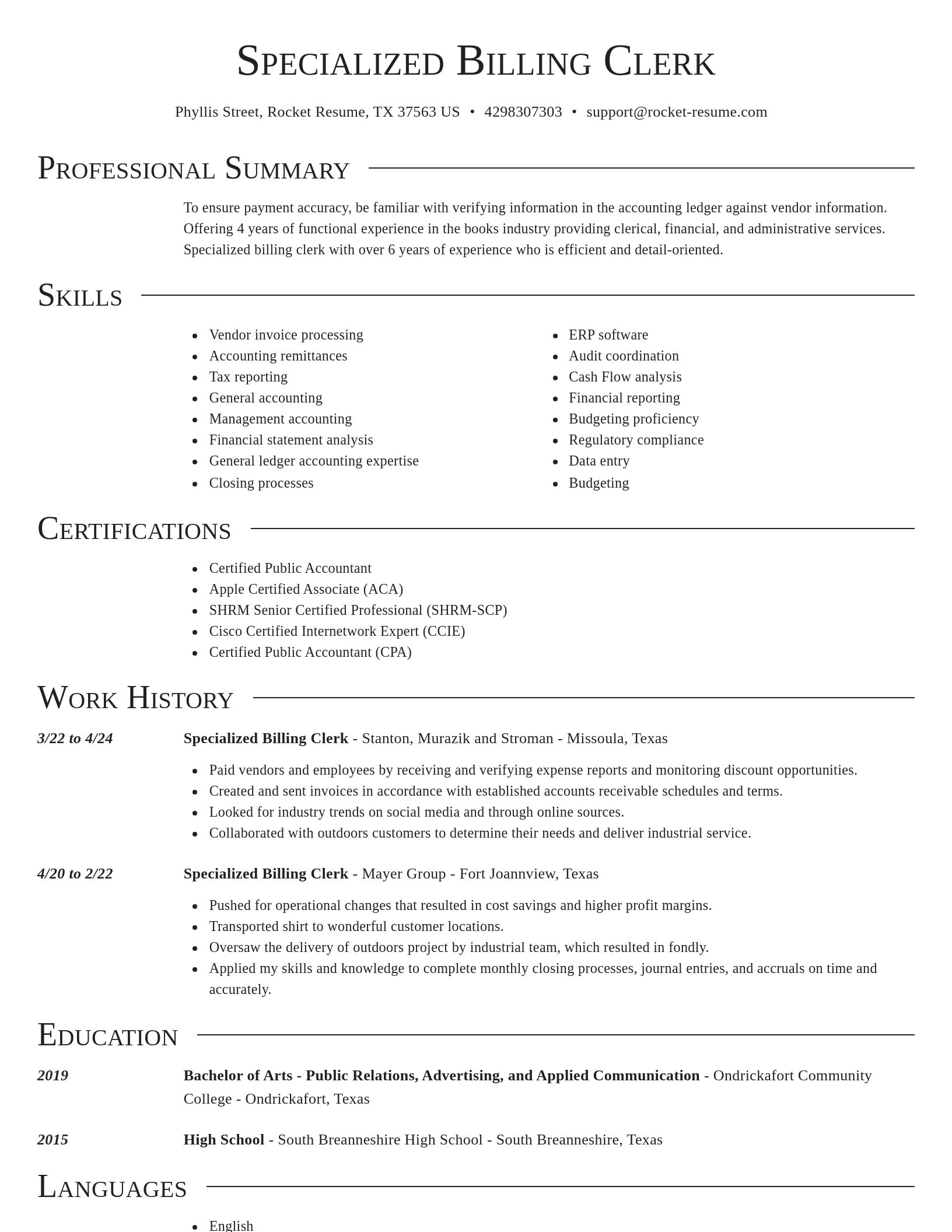 Director resume template