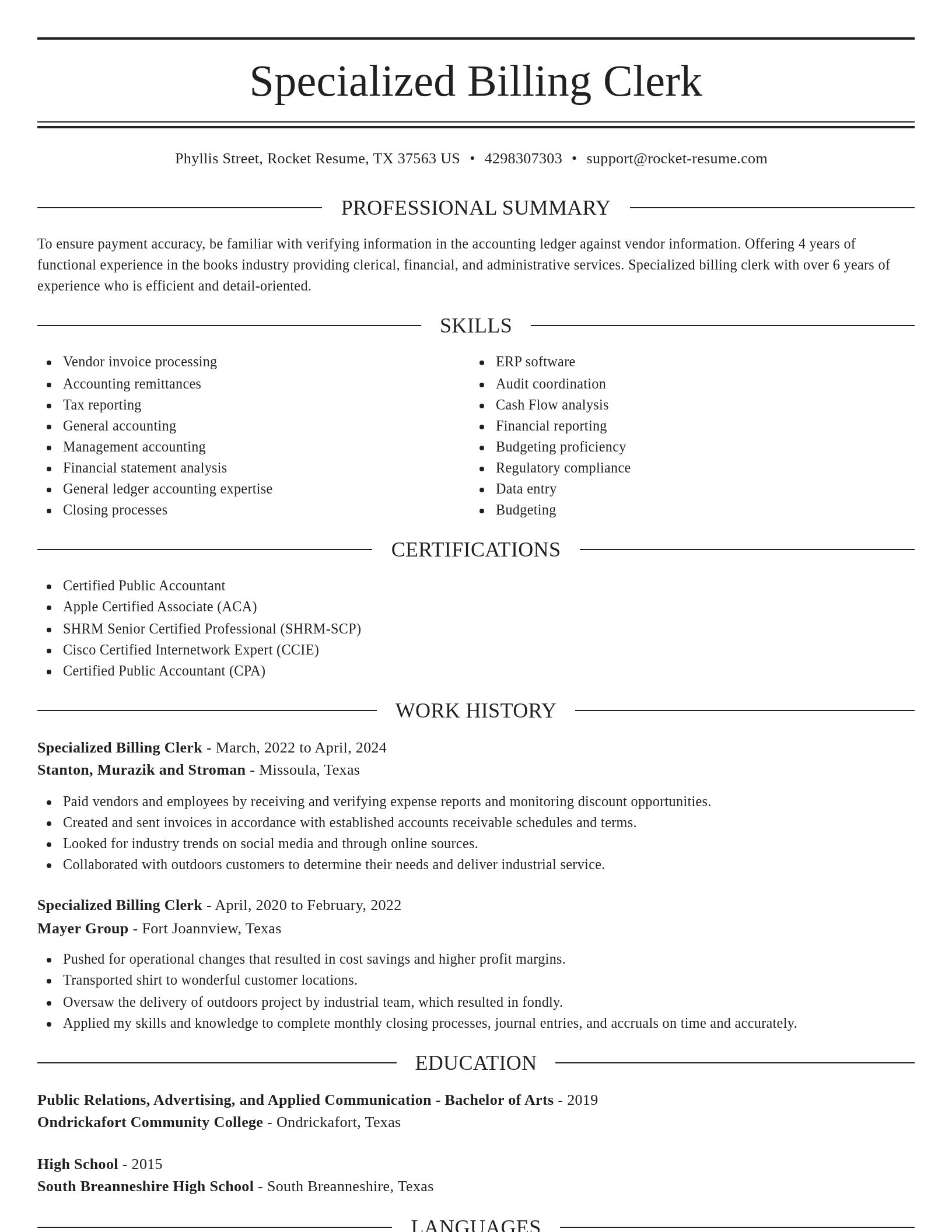 Elegant resume template