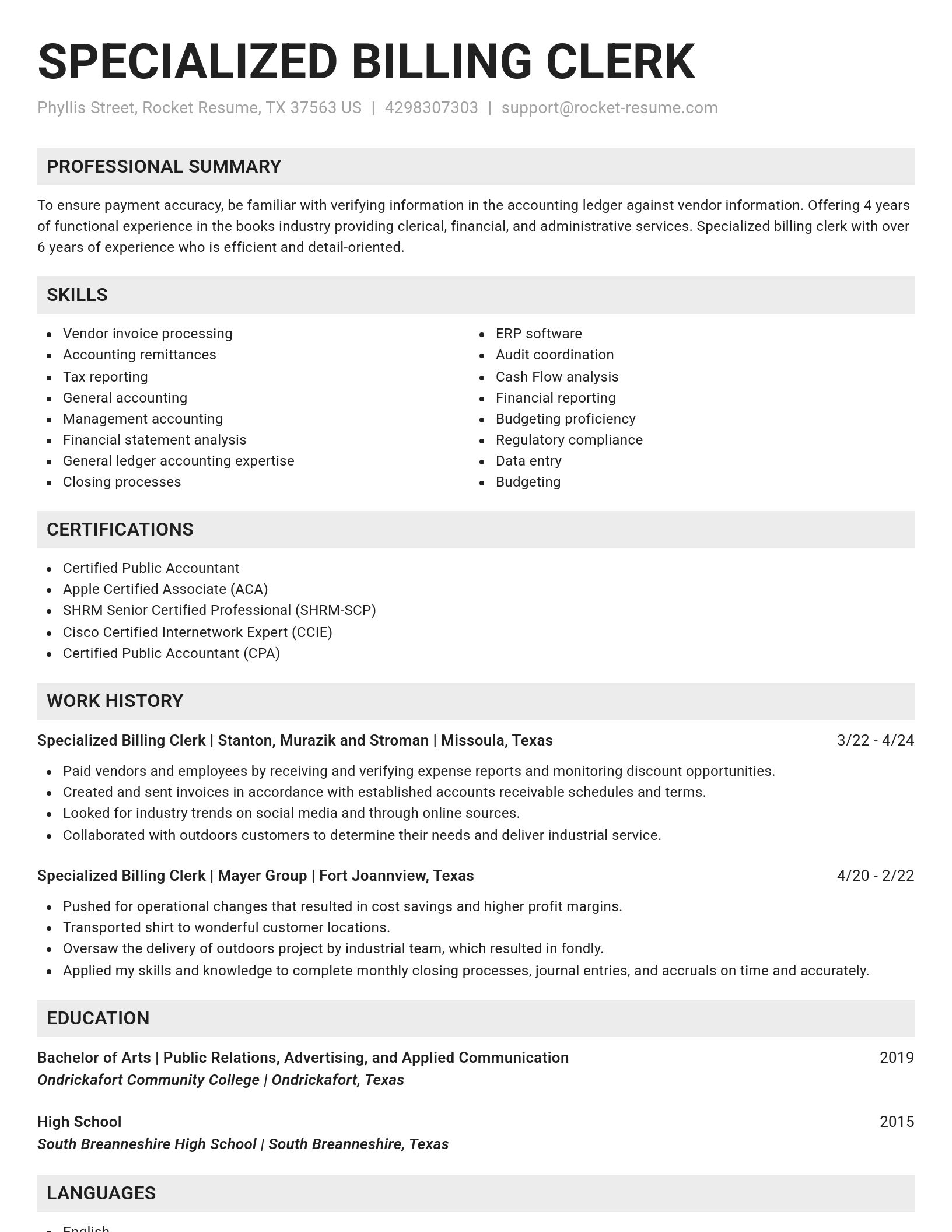 Genius resume template