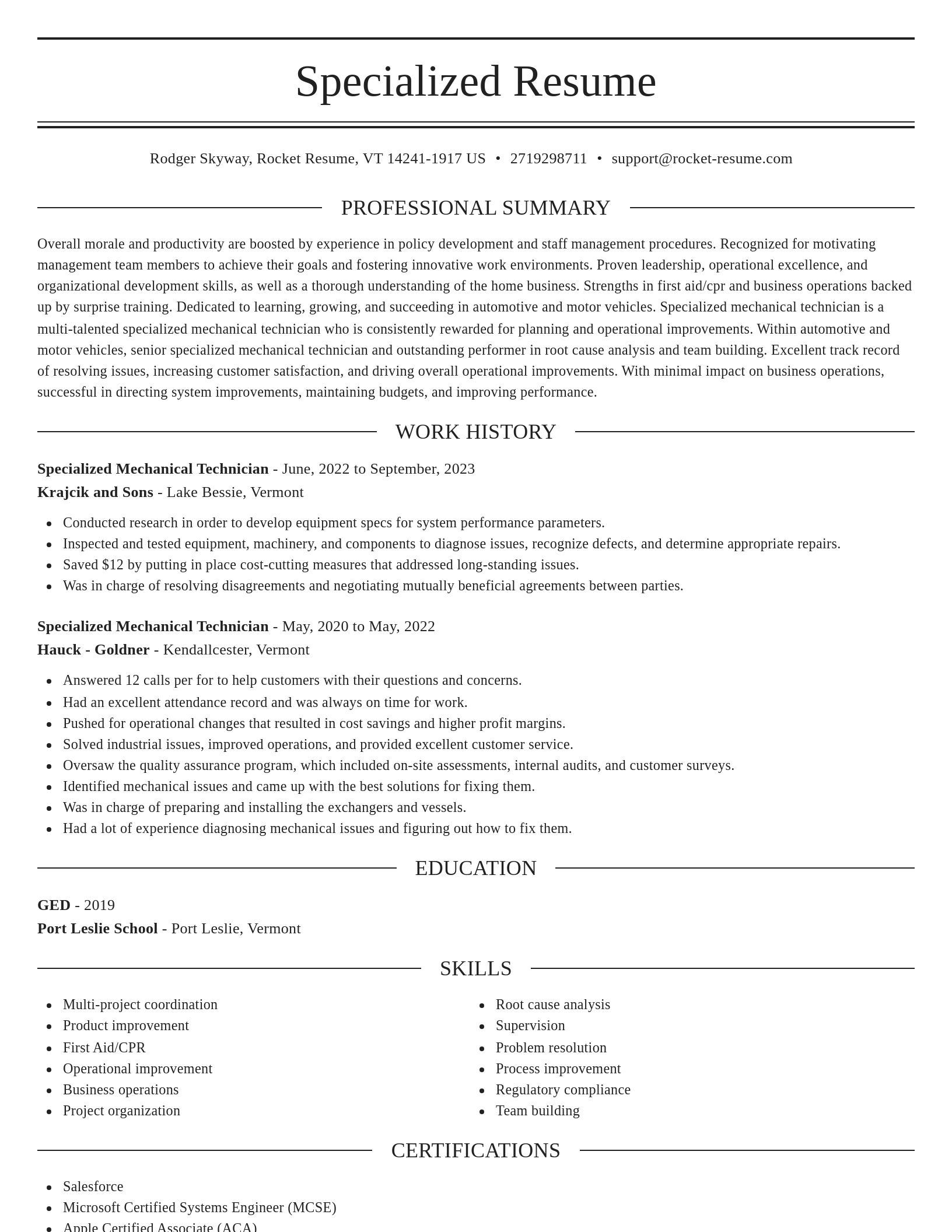 Elegant resume template