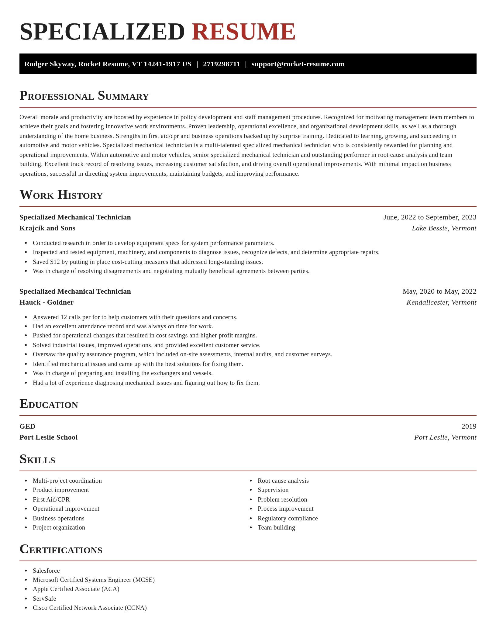 Exquisite resume template