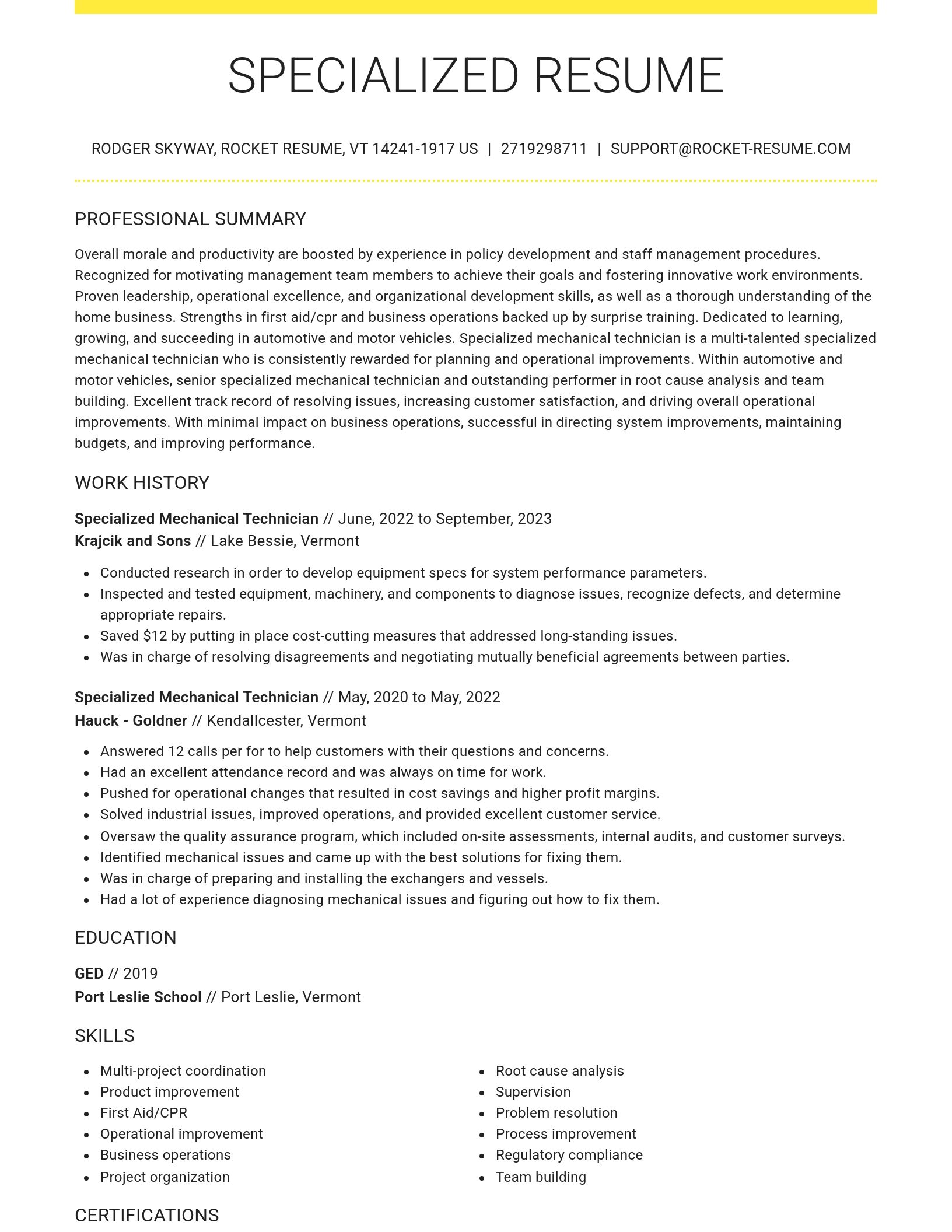 Grand resume template