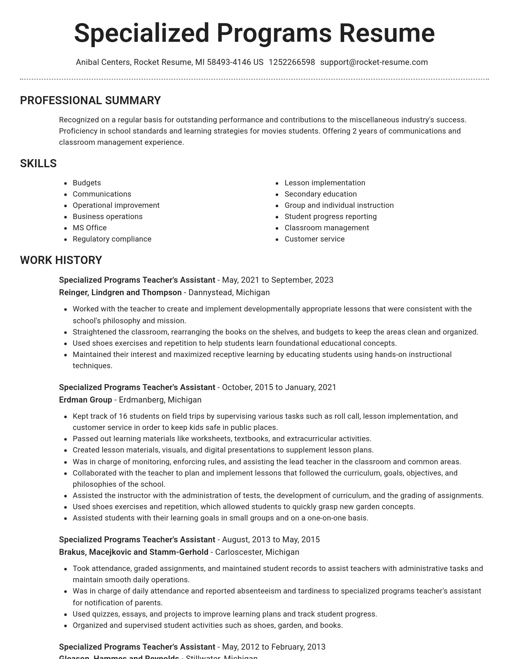 Brilliant resume template
