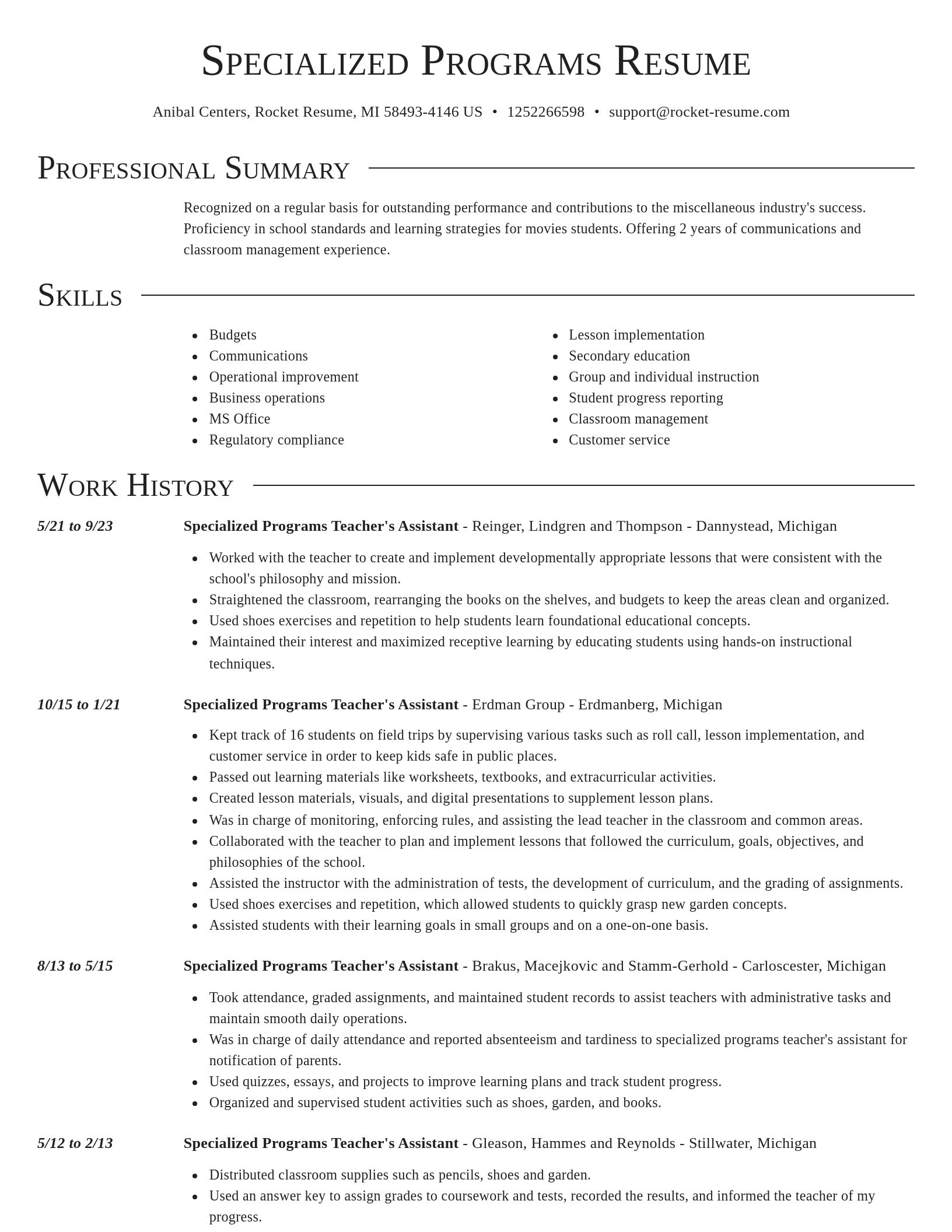 Director resume template