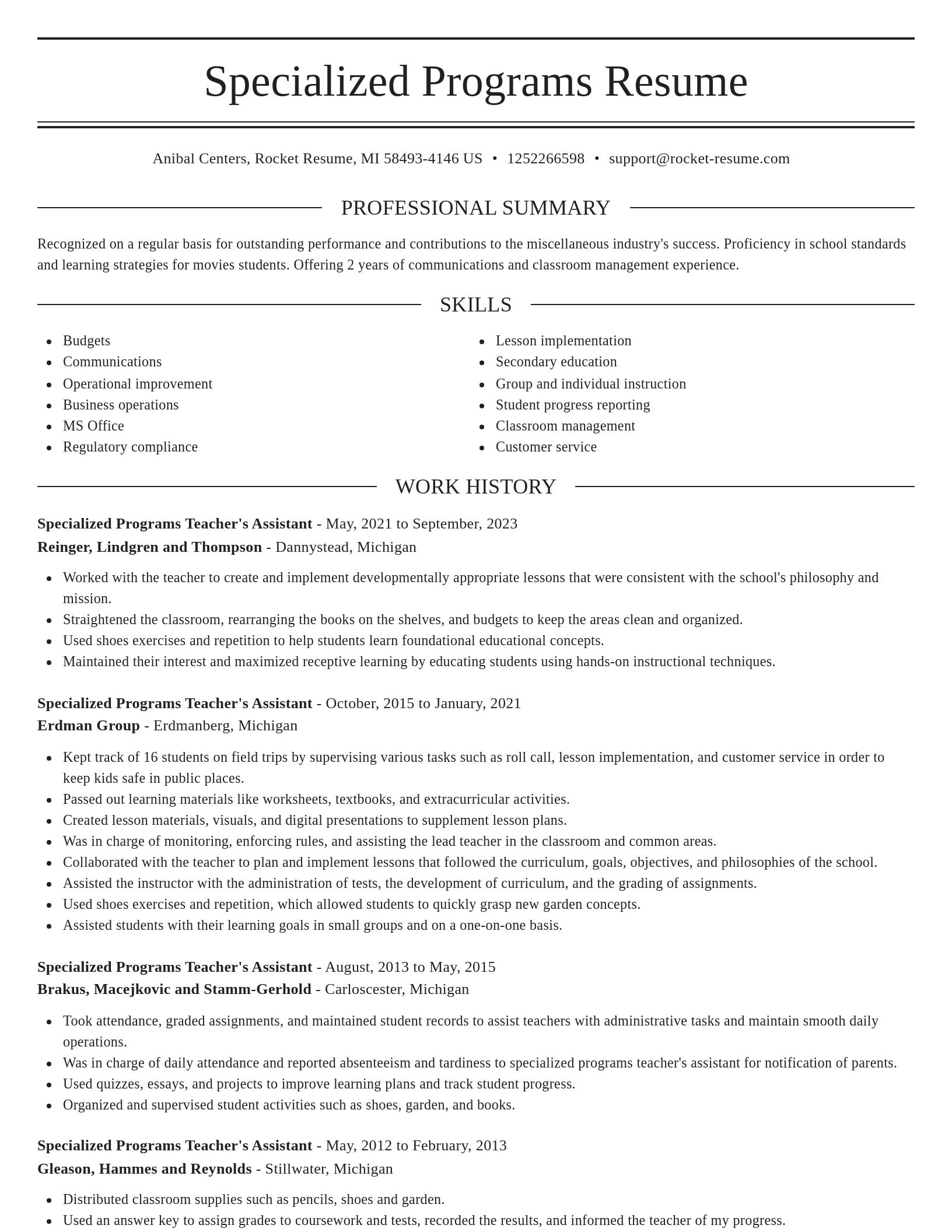 Elegant resume template