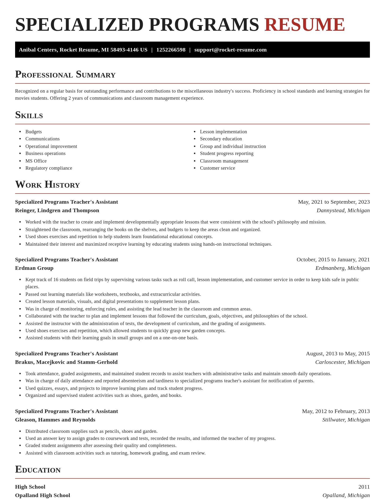 Exquisite resume template
