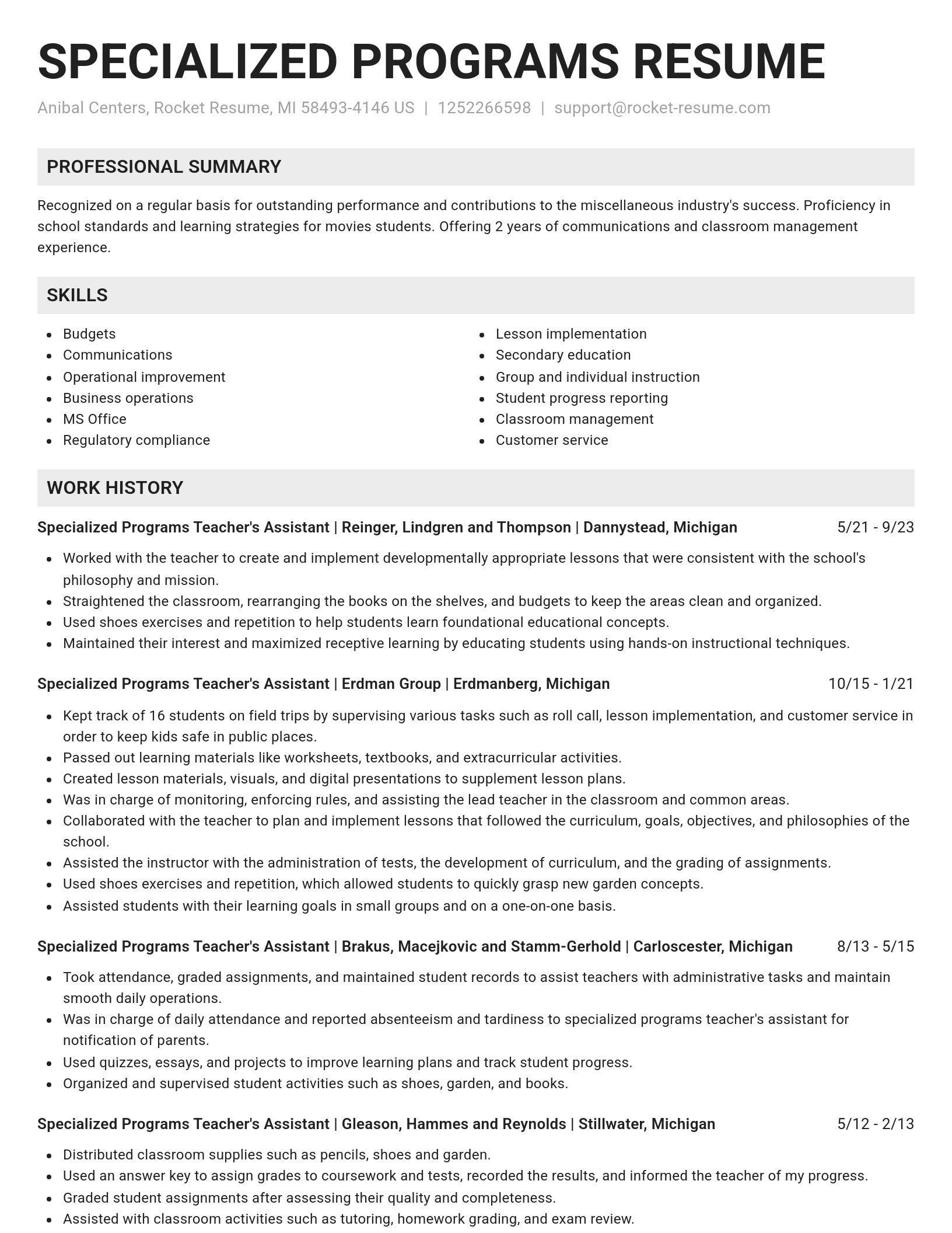 Genius resume template