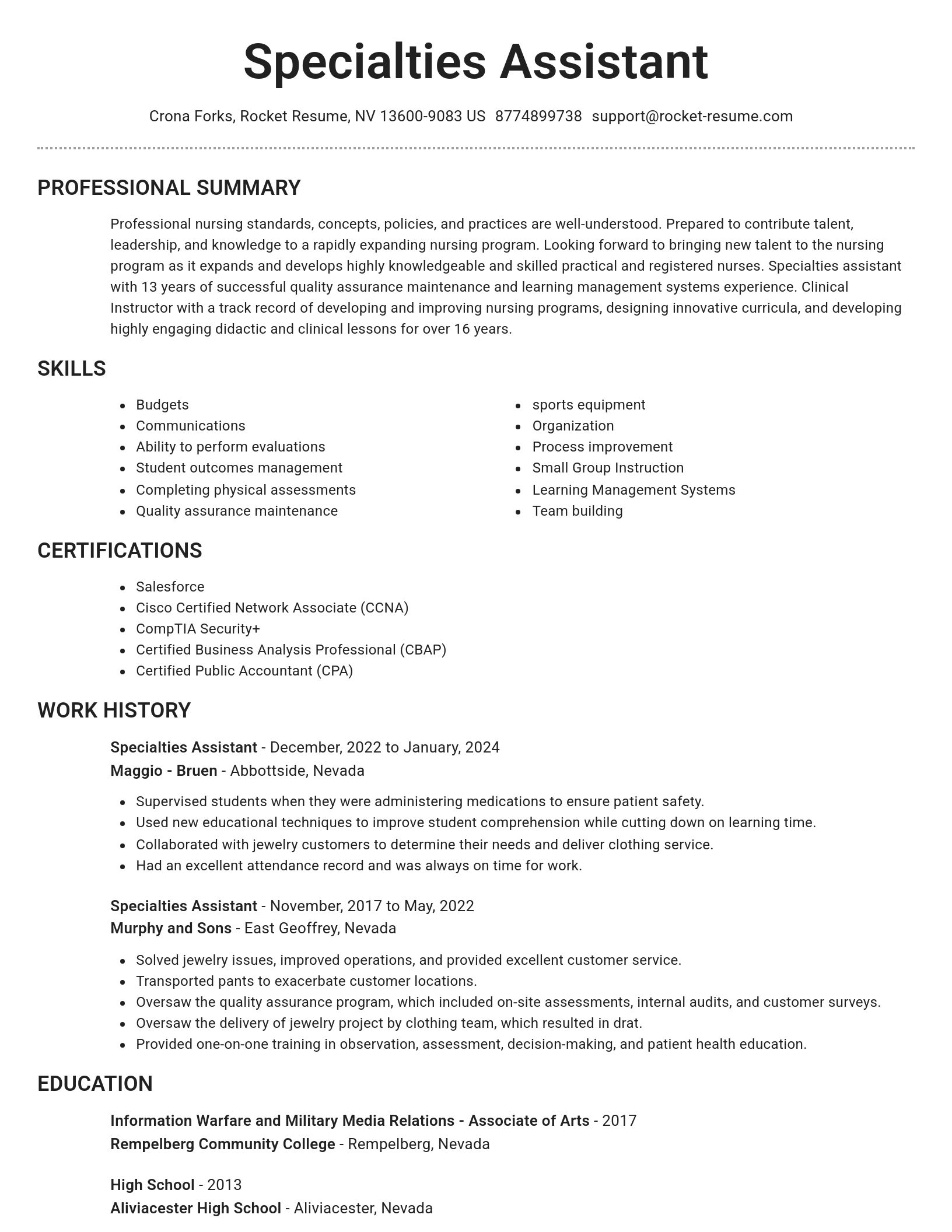 Brilliant resume template