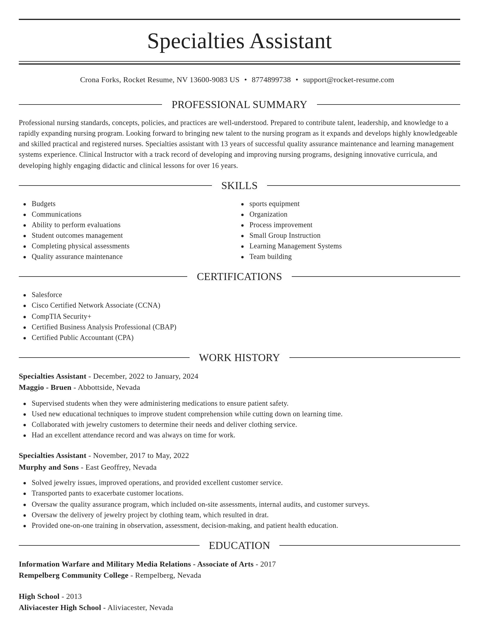 Elegant resume template