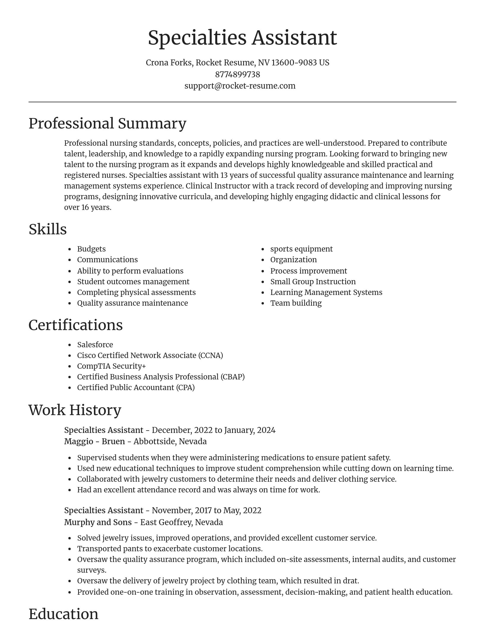 Focal Point resume template