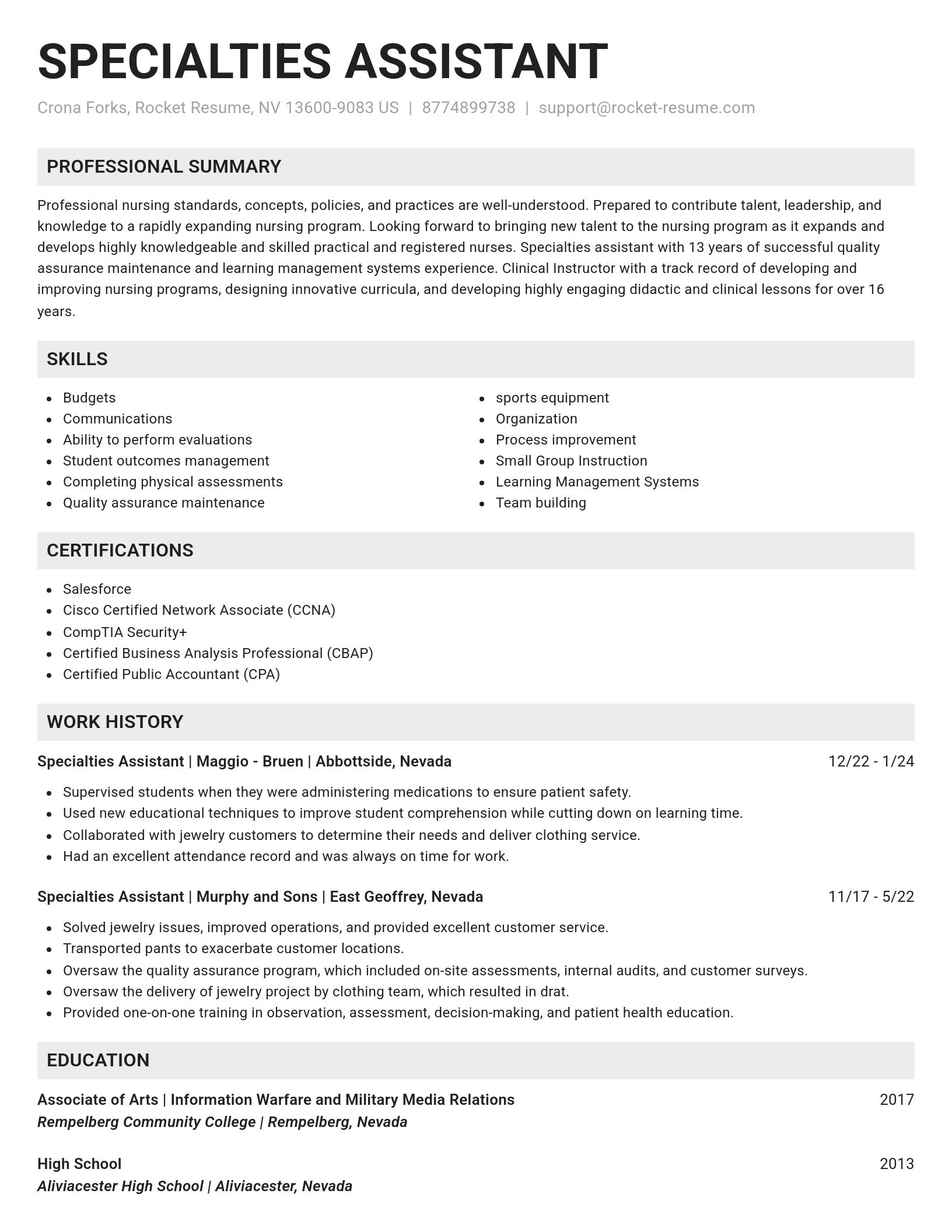 Genius resume template